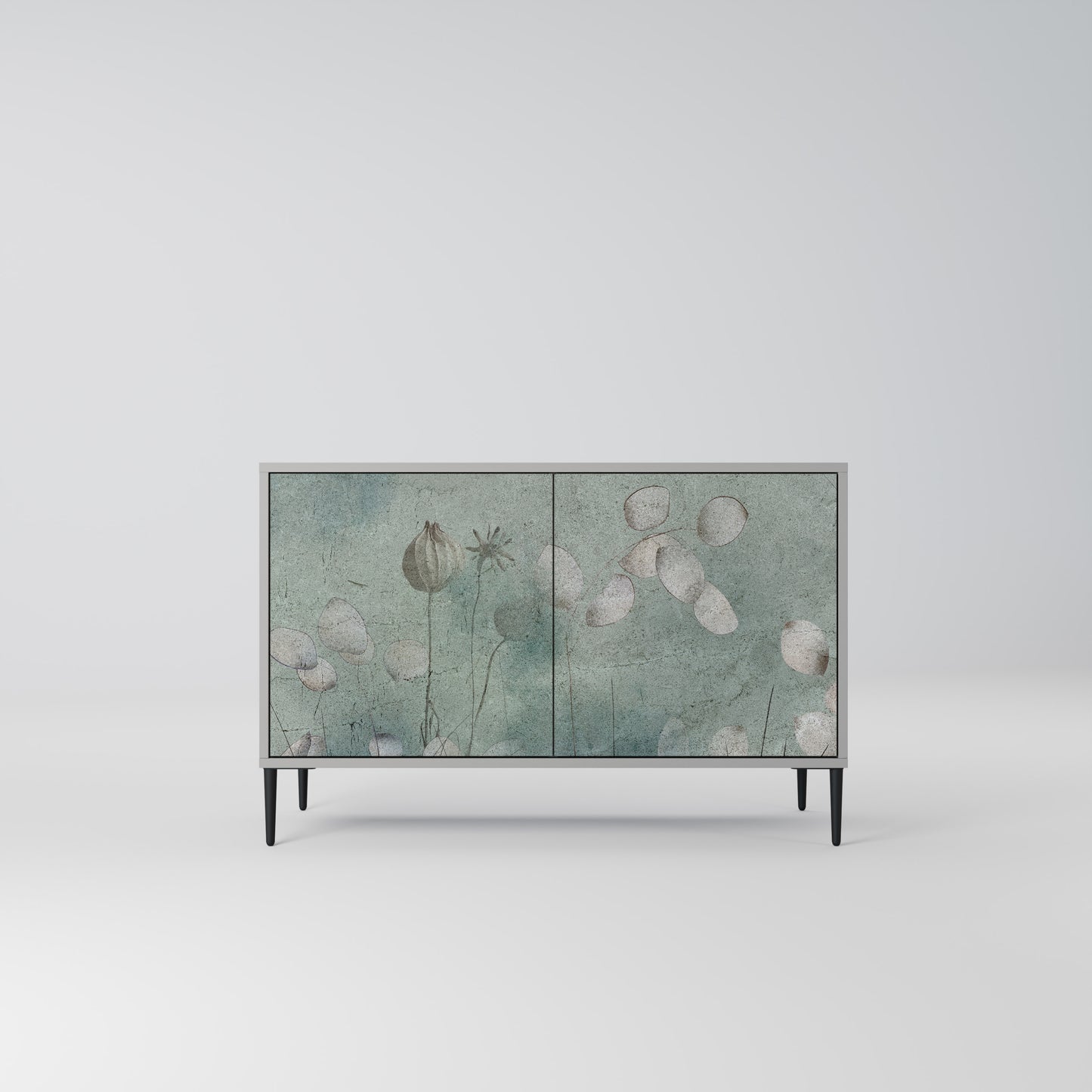 NIGHT LADY 2-Door Sideboard in Grey Finish