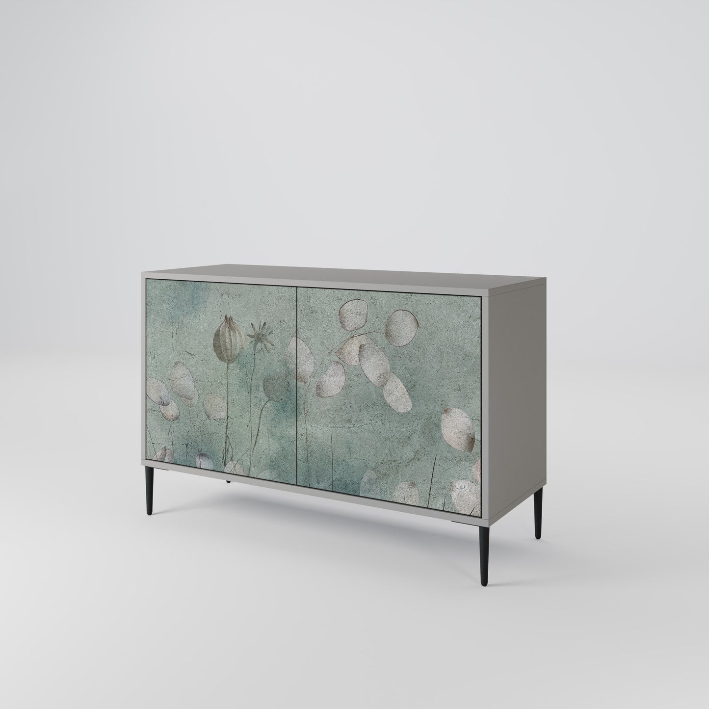 NIGHT LADY 2-Door Sideboard in Grey Finish