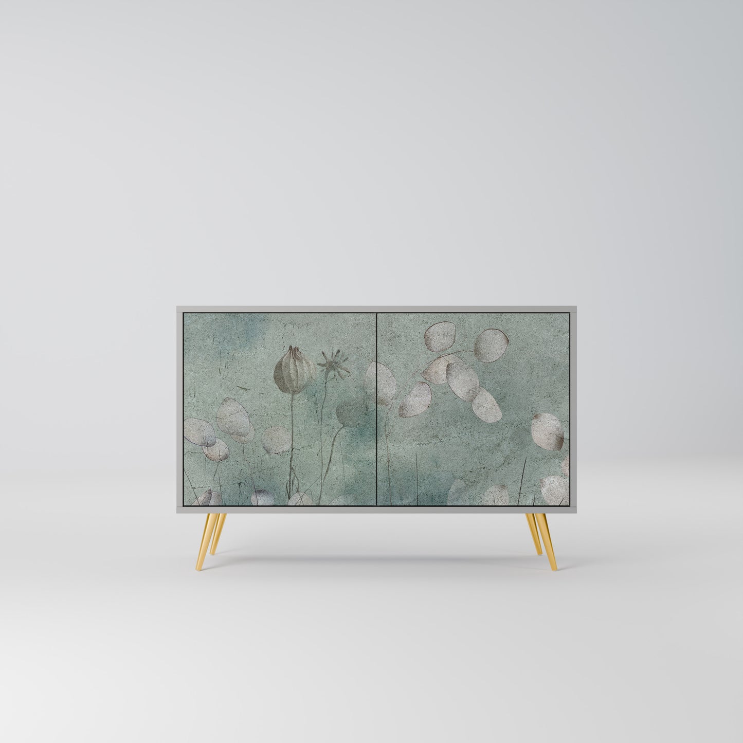 NIGHT LADY 2-Door Sideboard in Grey Finish