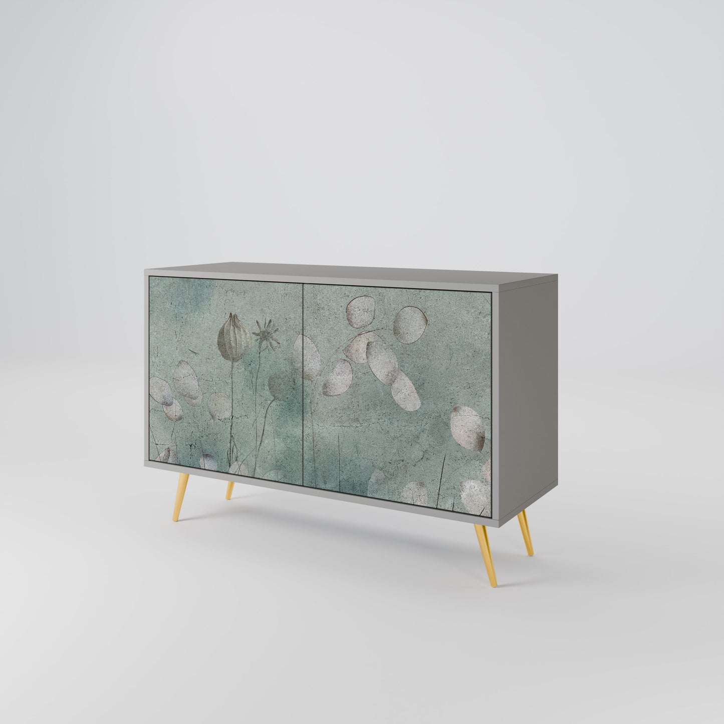 NIGHT LADY 2-Door Sideboard in Grey Finish