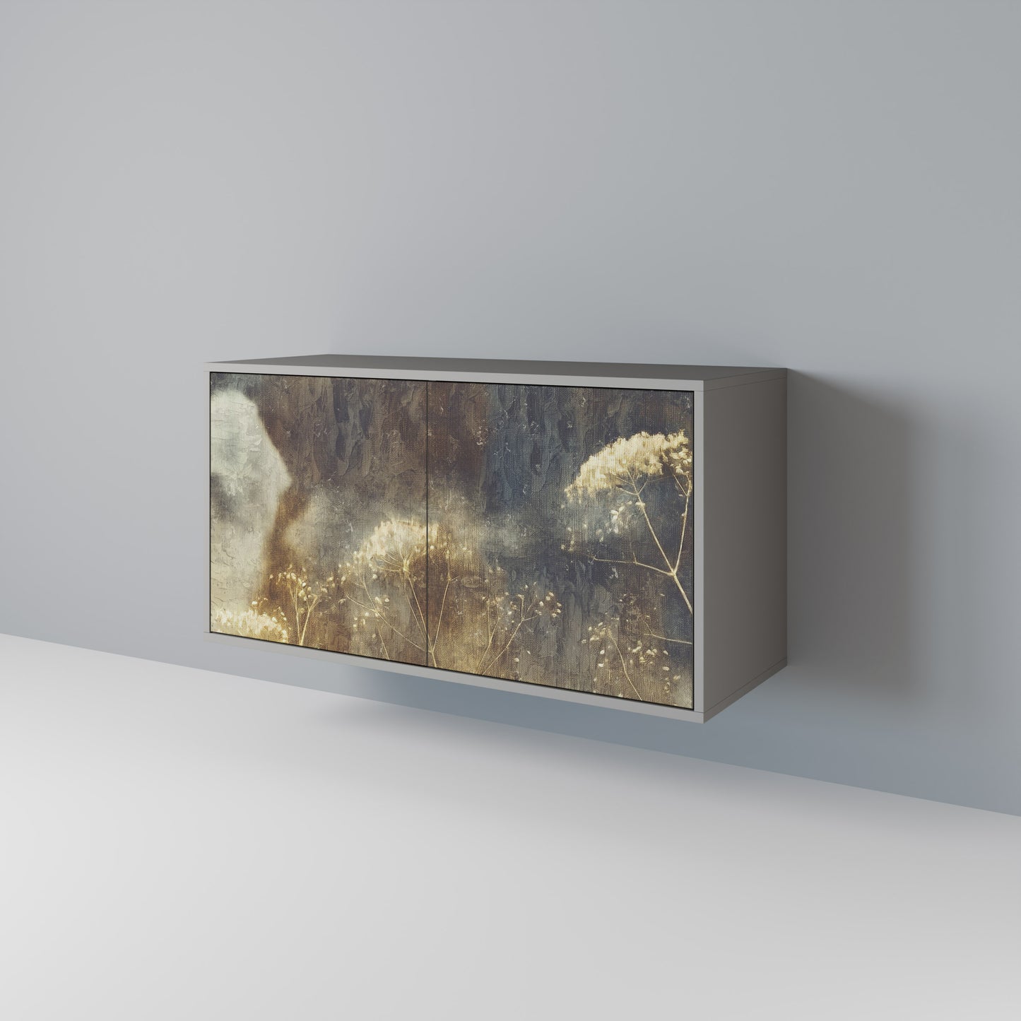 GENTLE POWER 2-Door Sideboard in Grey Finish