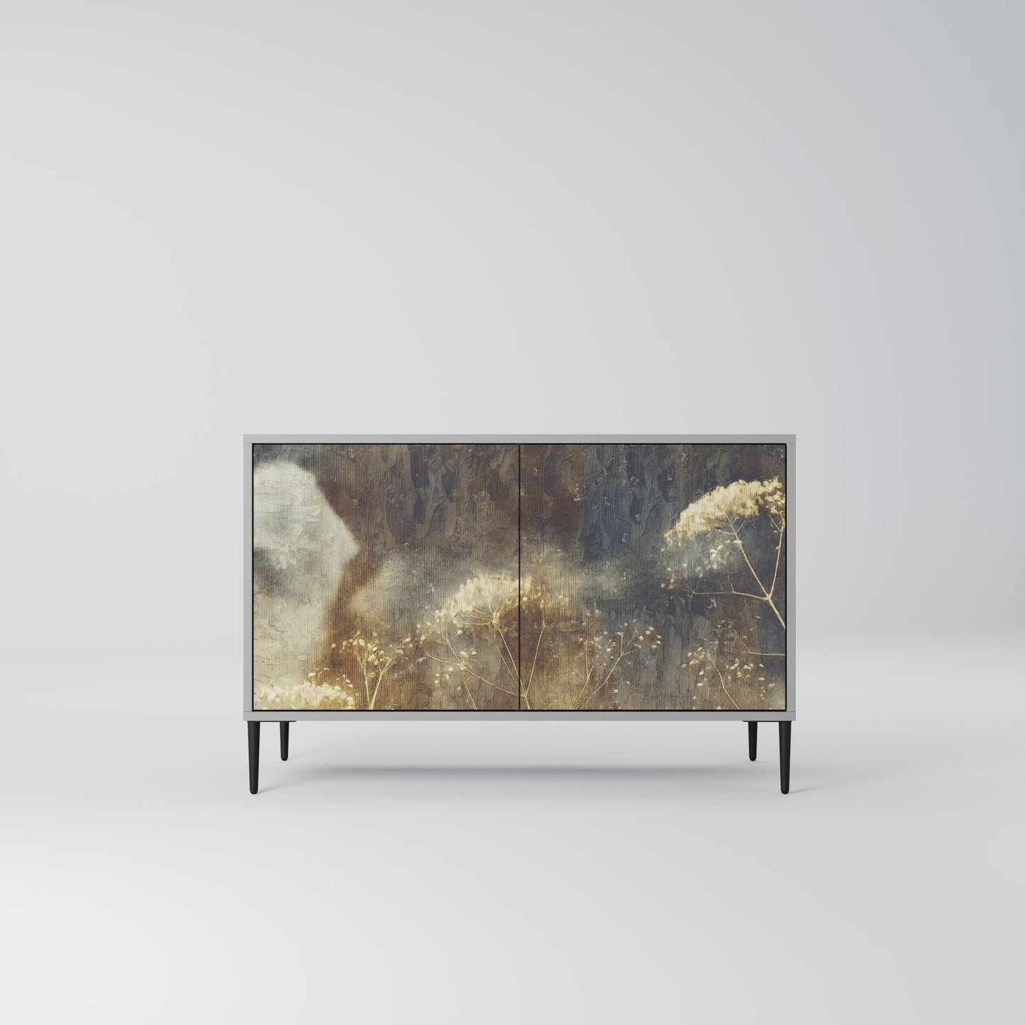GENTLE POWER 2-Door Sideboard in Grey Finish
