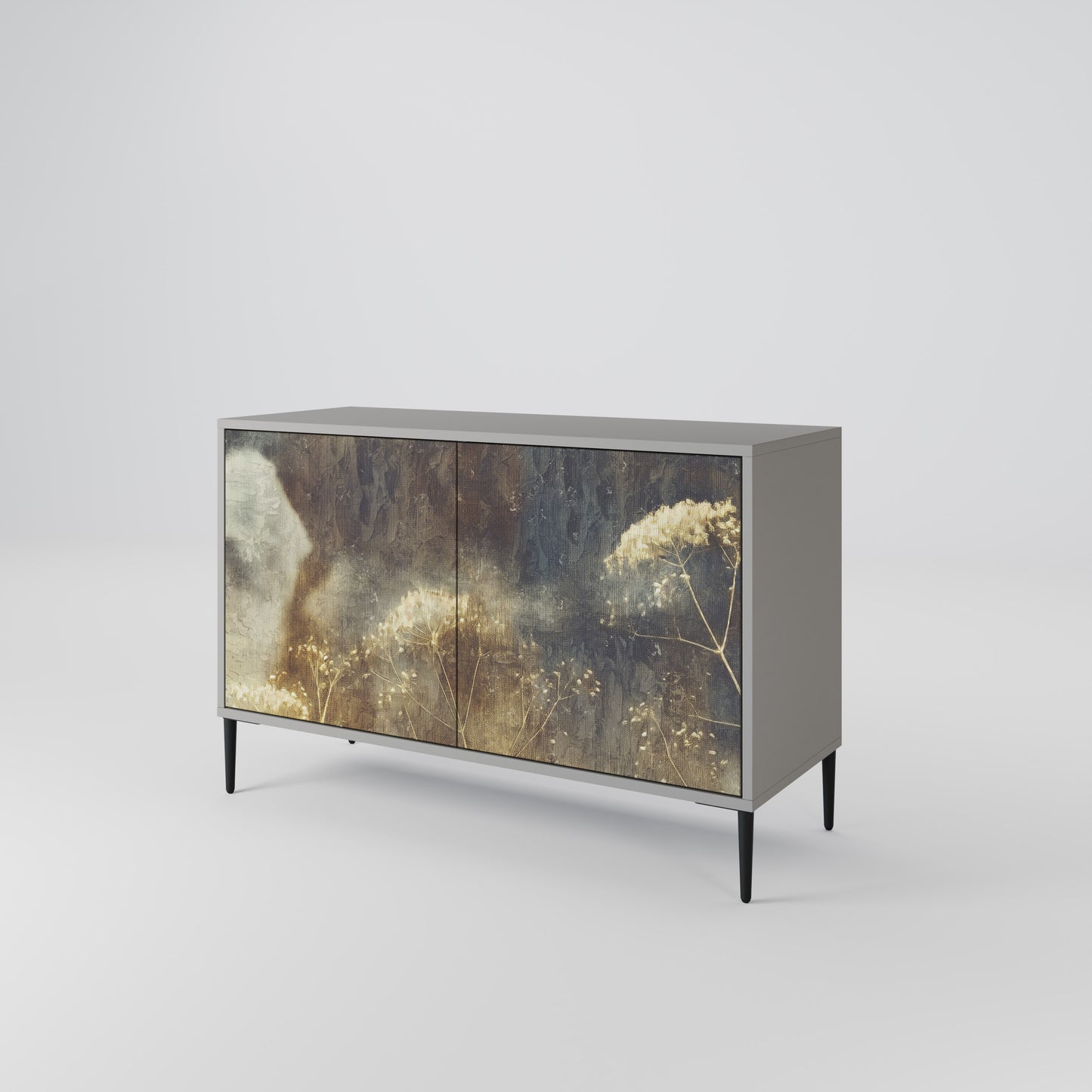 GENTLE POWER 2-Door Sideboard in Grey Finish