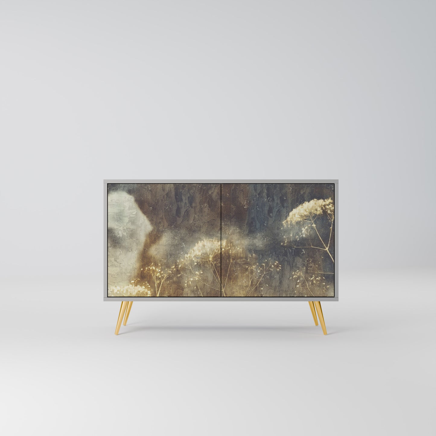 GENTLE POWER 2-Door Sideboard in Grey Finish