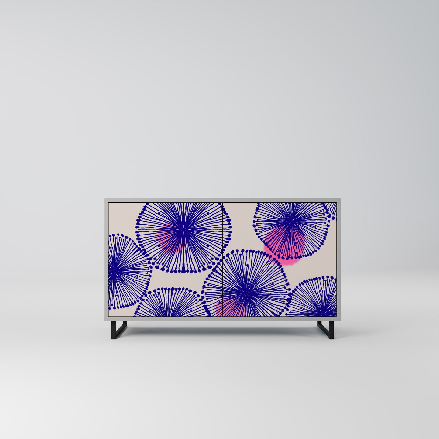 MAGIC NATURE 2-Door Sideboard in Grey Finish