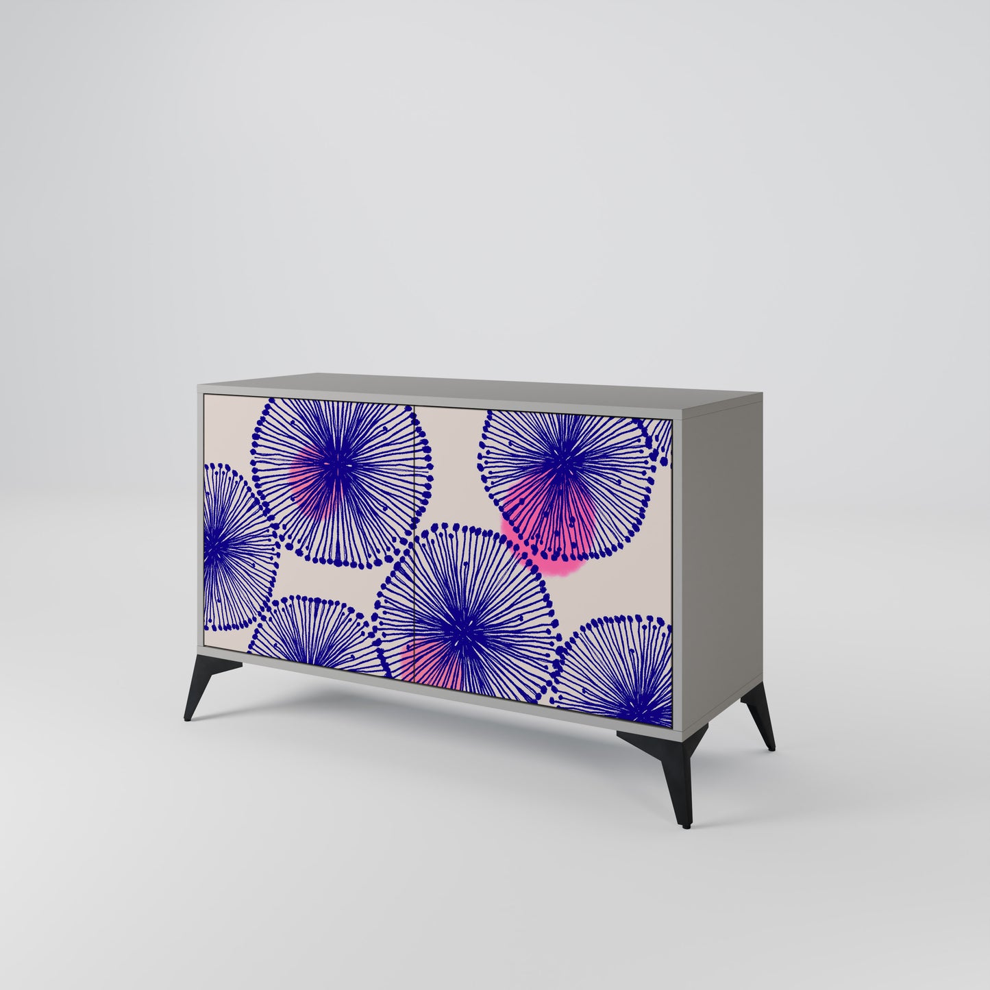 MAGIC NATURE 2-Door Sideboard in Grey Finish