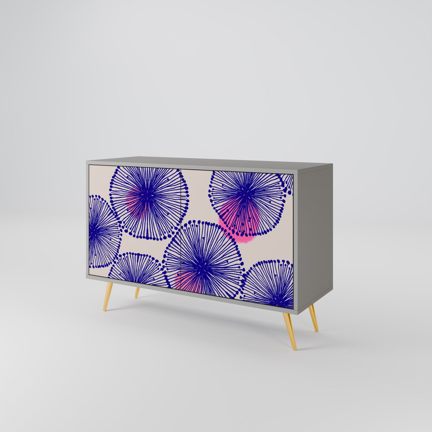 MAGIC NATURE 2-Door Sideboard in Grey Finish
