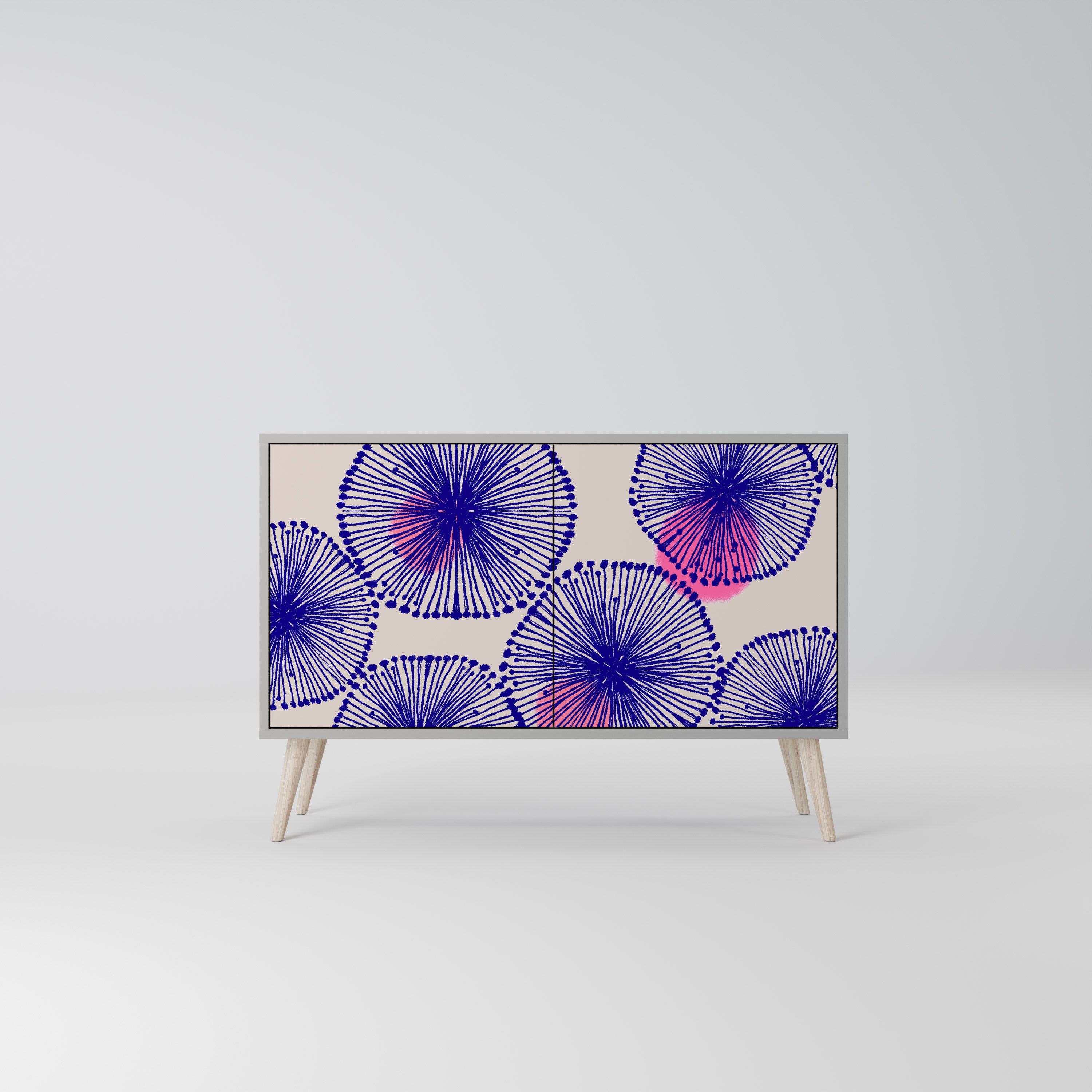 MAGIC NATURE 2-Door Sideboard in Grey Finish
