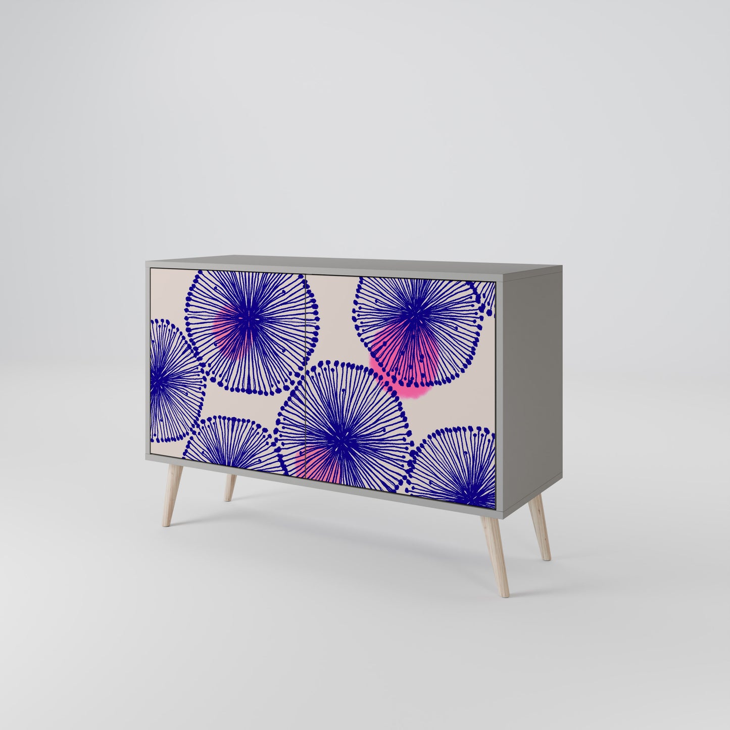 MAGIC NATURE 2-Door Sideboard in Grey Finish