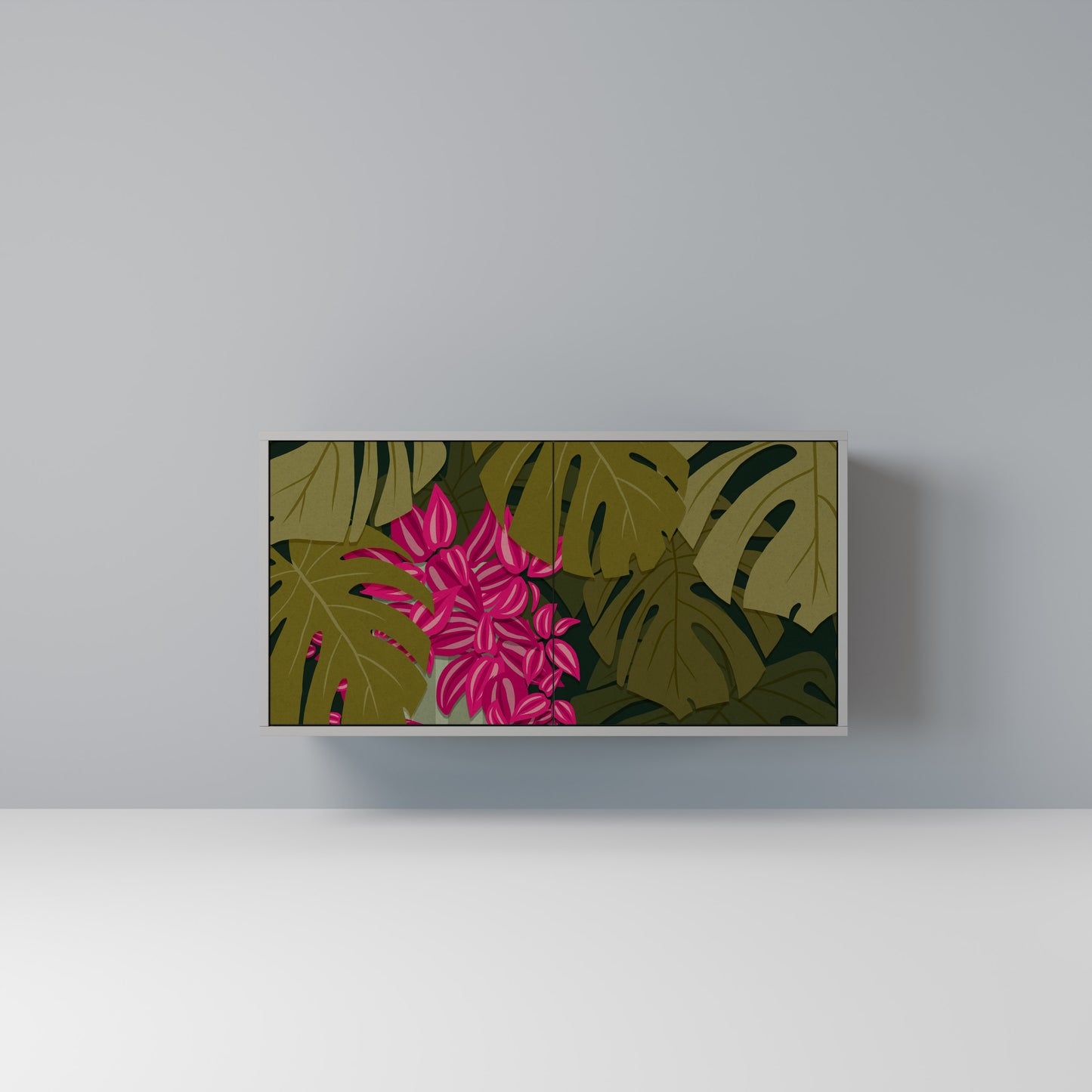 TROPICAL BEAUTY 2-Door Sideboard in Grey Finish