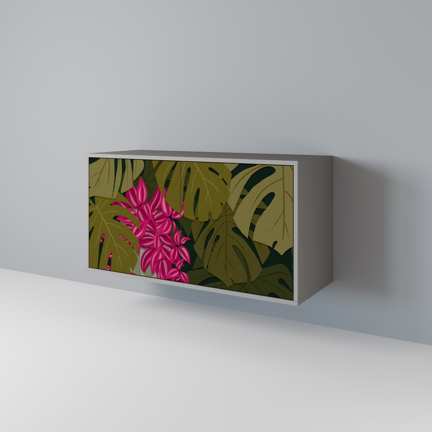 TROPICAL BEAUTY 2-Door Sideboard in Grey Finish