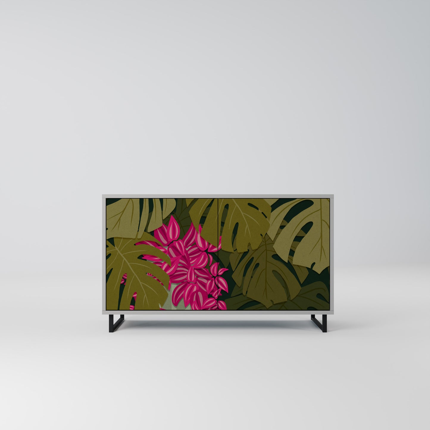 TROPICAL BEAUTY 2-Door Sideboard in Grey Finish