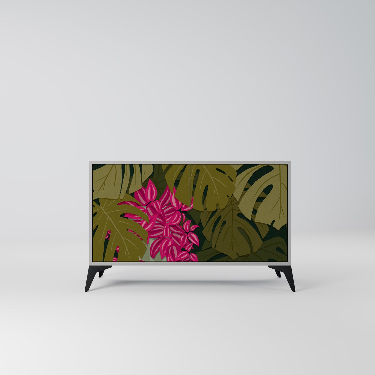 TROPICAL BEAUTY 2-Door Sideboard in Grey Finish