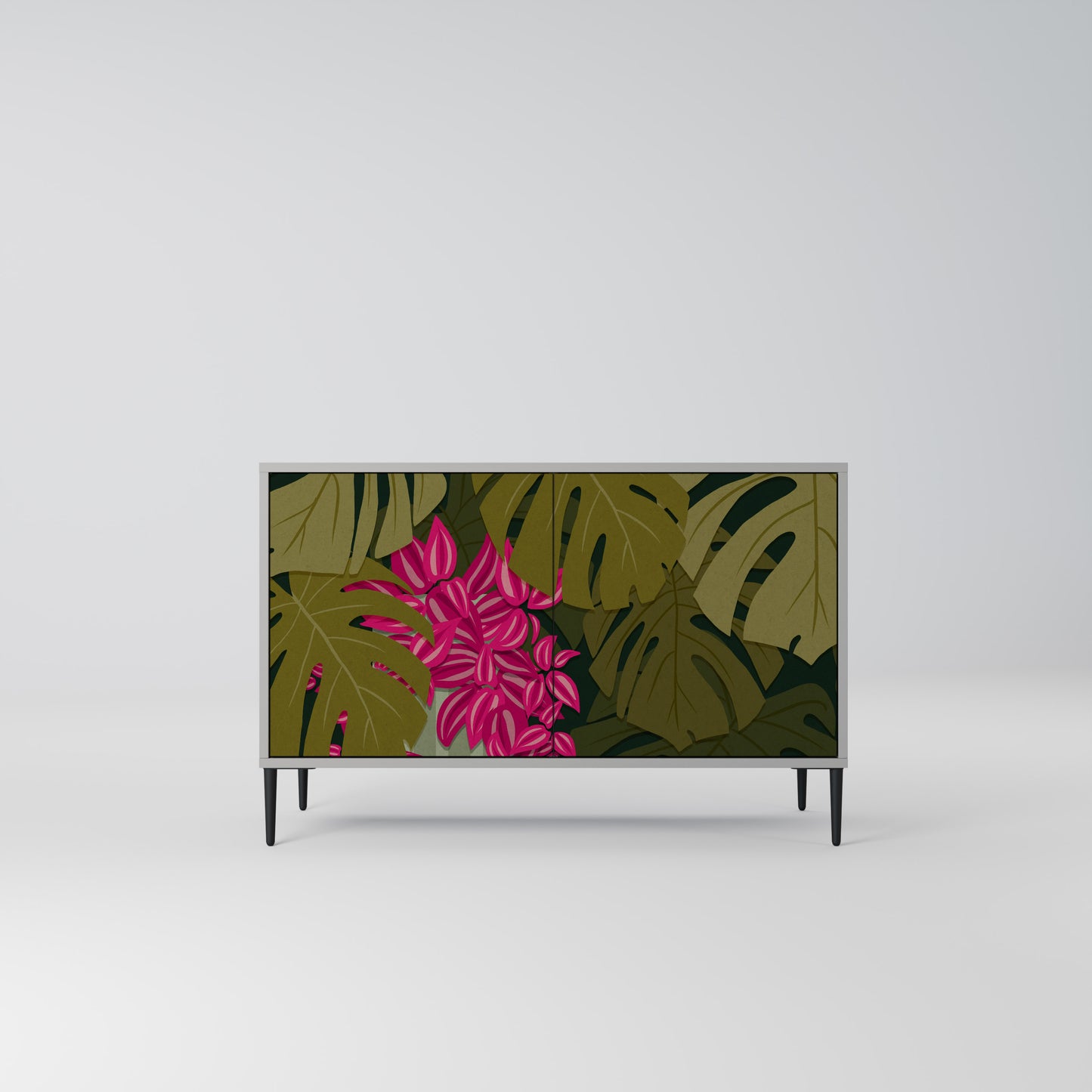 TROPICAL BEAUTY 2-Door Sideboard in Grey Finish
