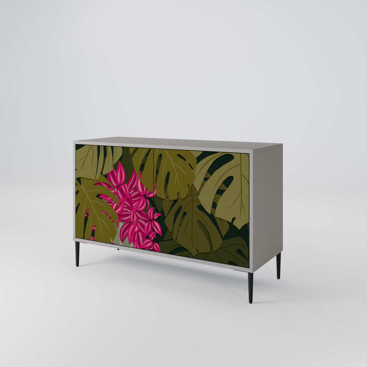 TROPICAL BEAUTY 2-Door Sideboard in Grey Finish