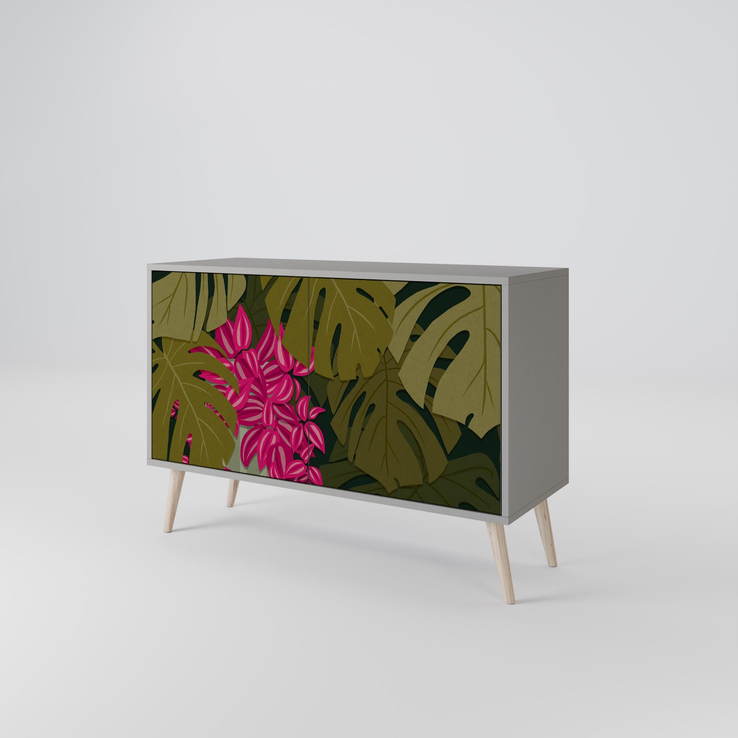 TROPICAL BEAUTY 2-Door Sideboard in Grey Finish