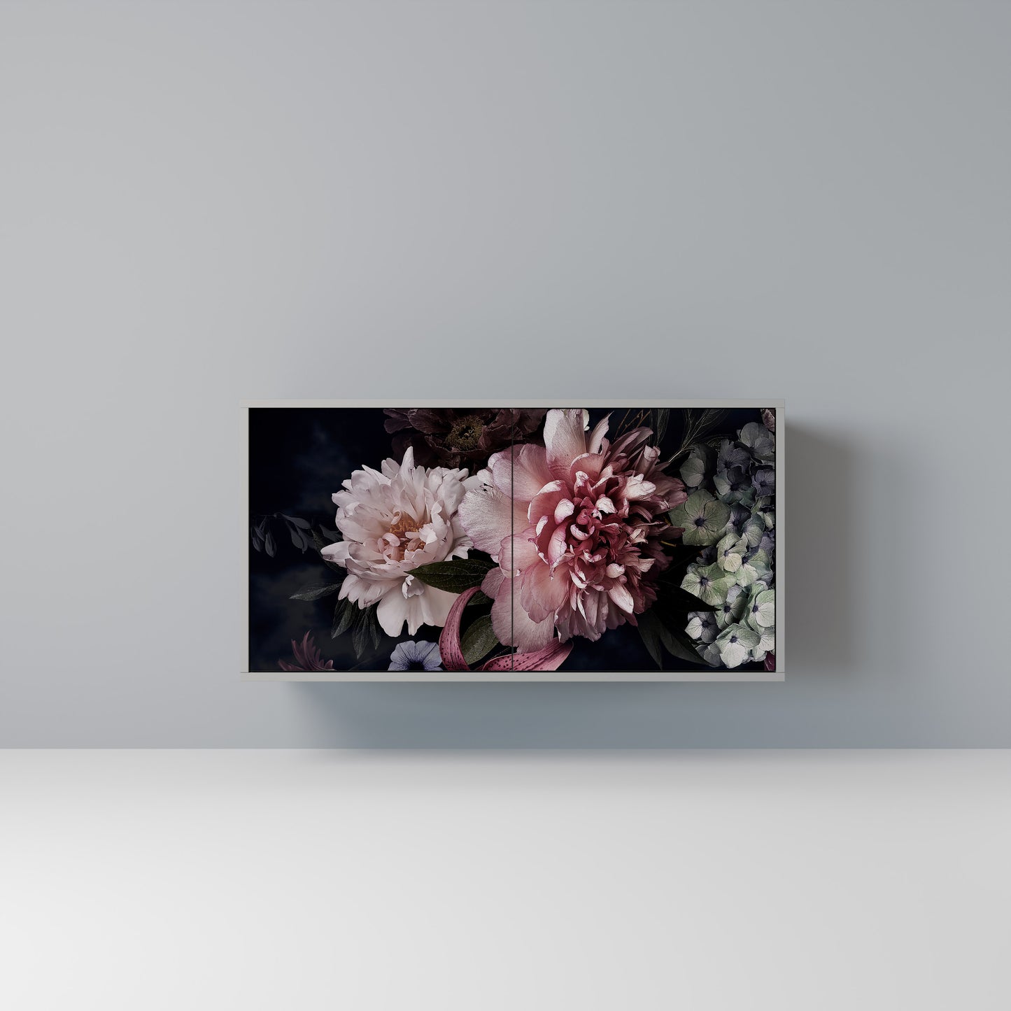 PURE BLOSSOM 2-Door Sideboard in Grey Finish