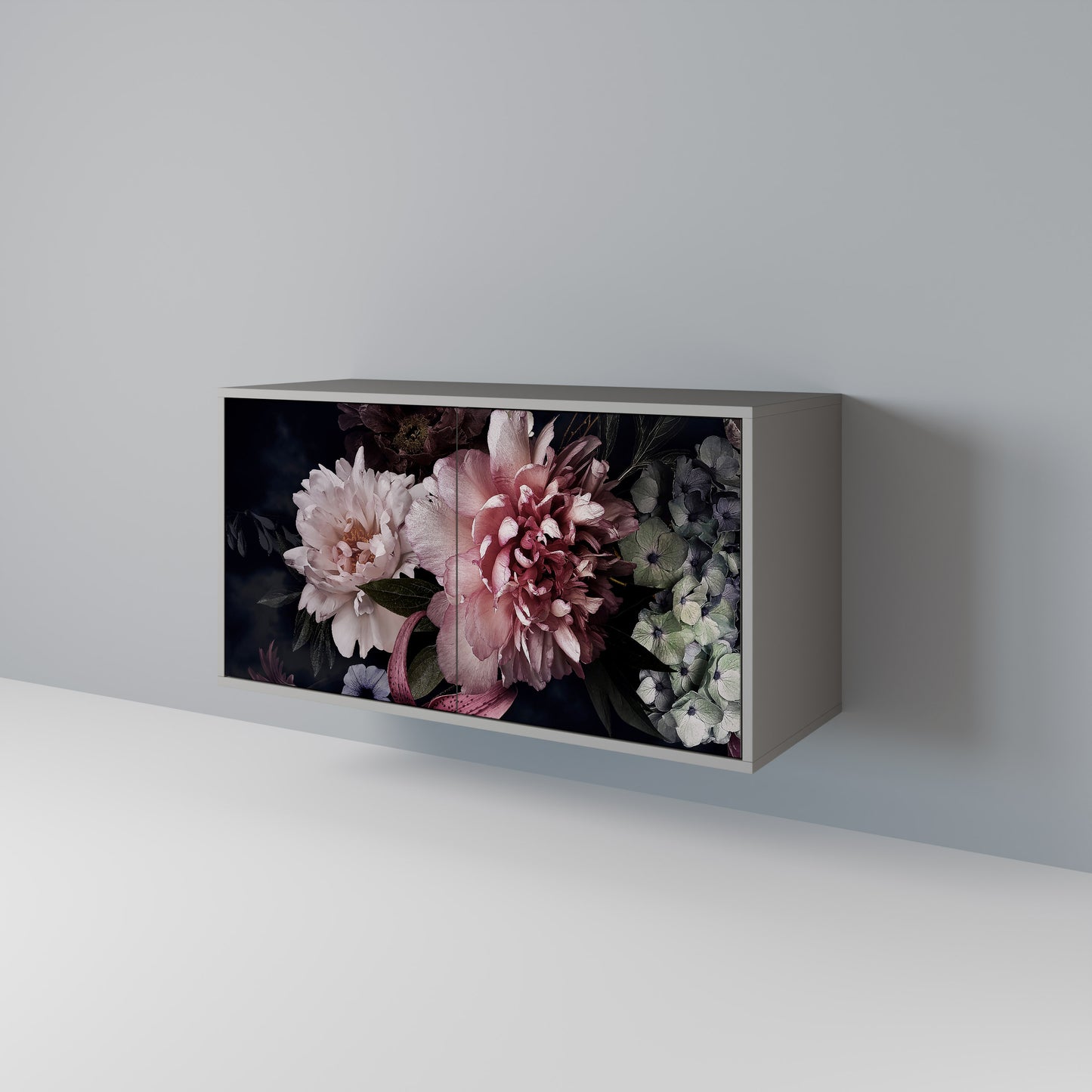 PURE BLOSSOM 2-Door Sideboard in Grey Finish