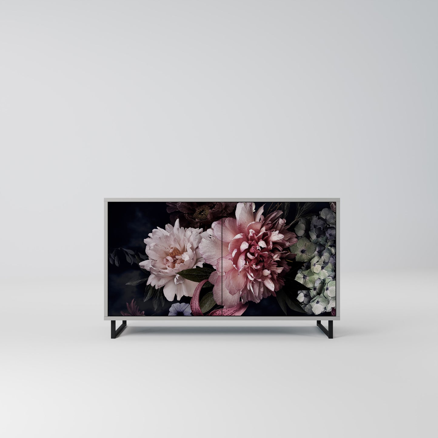 PURE BLOSSOM 2-Door Sideboard in Grey Finish