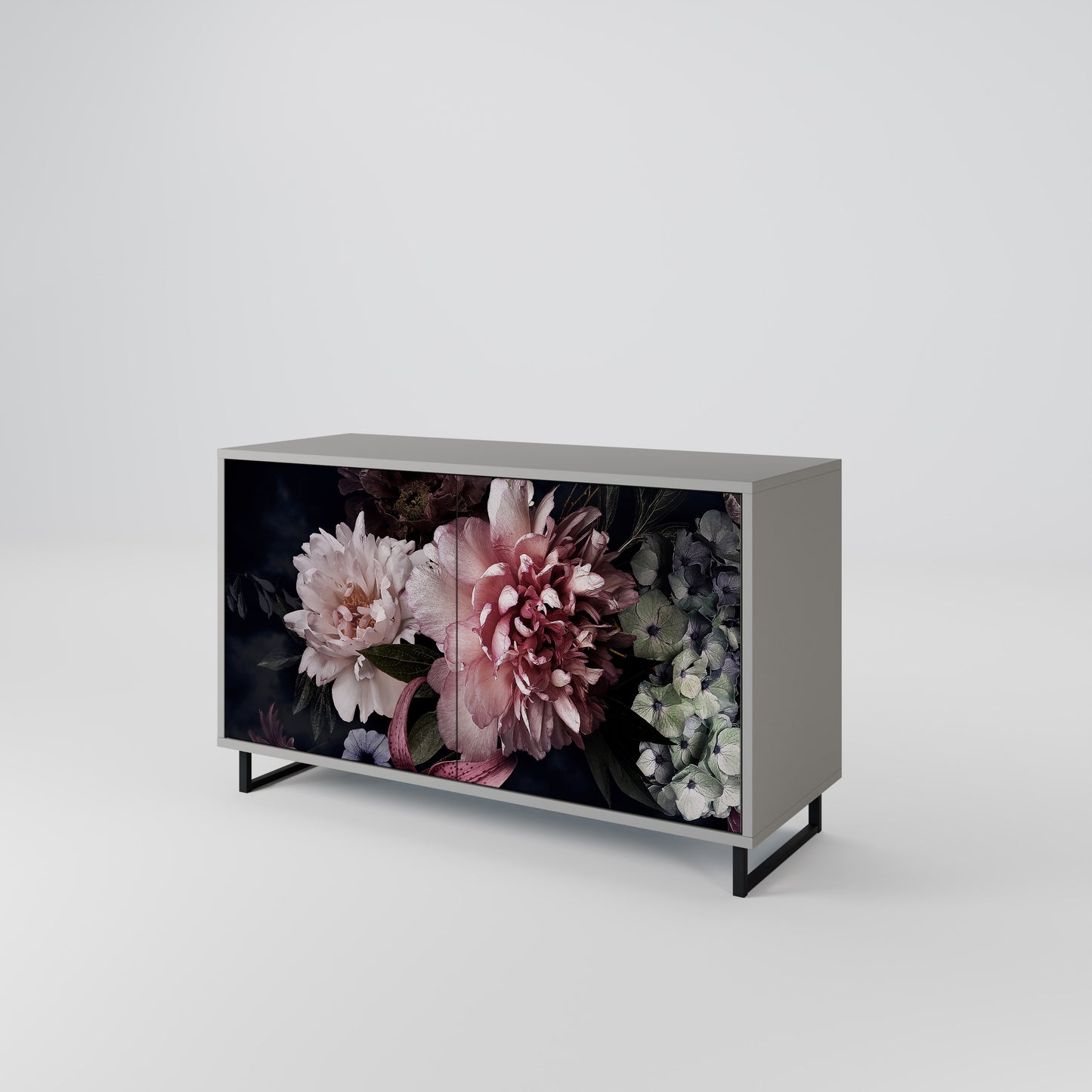 PURE BLOSSOM 2-Door Sideboard in Grey Finish