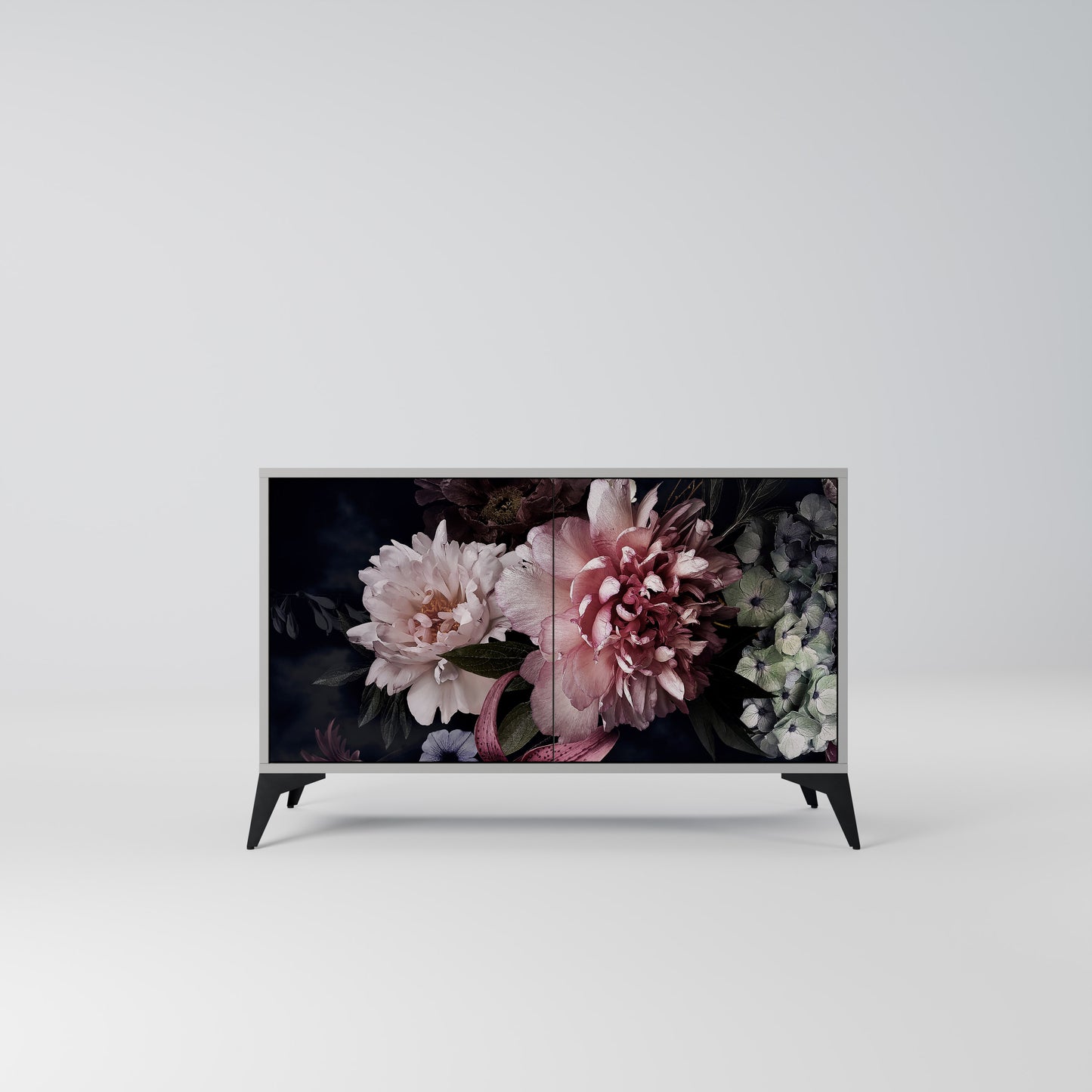 PURE BLOSSOM 2-Door Sideboard in Grey Finish