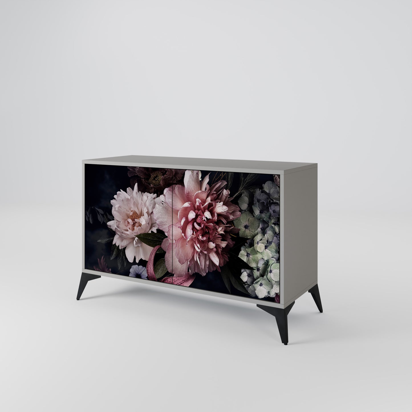 PURE BLOSSOM 2-Door Sideboard in Grey Finish