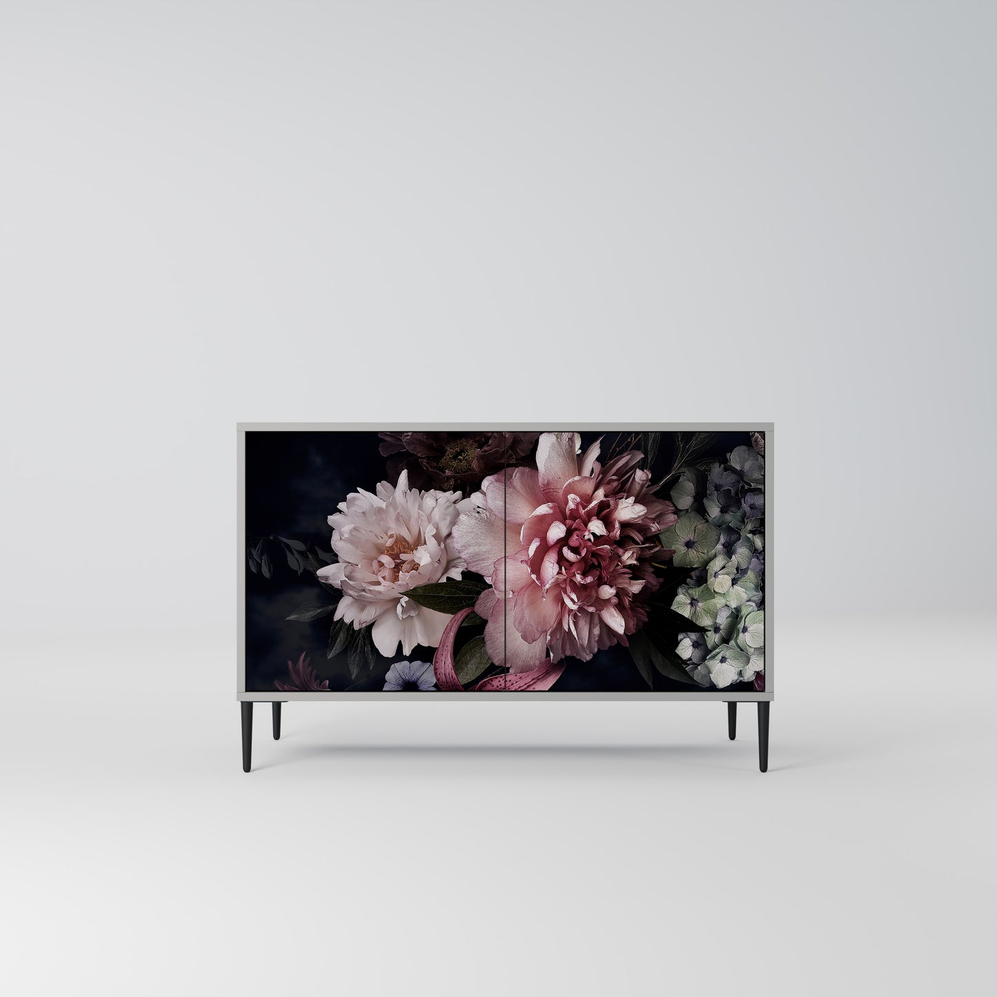 PURE BLOSSOM 2-Door Sideboard in Grey Finish
