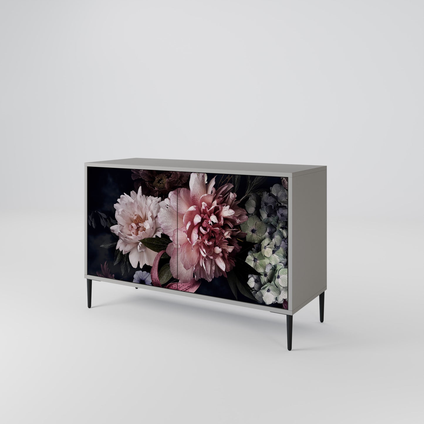 PURE BLOSSOM 2-Door Sideboard in Grey Finish