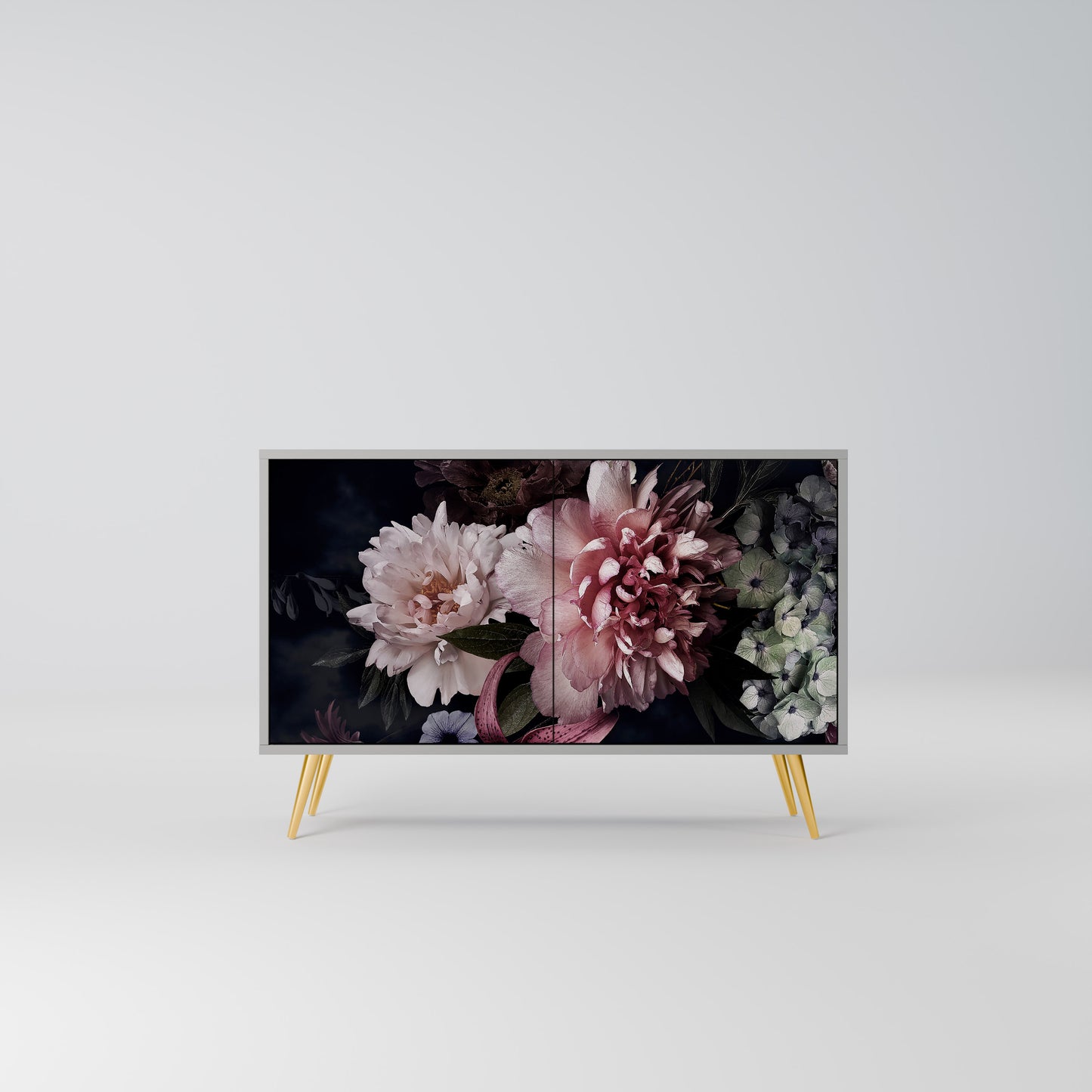 PURE BLOSSOM 2-Door Sideboard in Grey Finish
