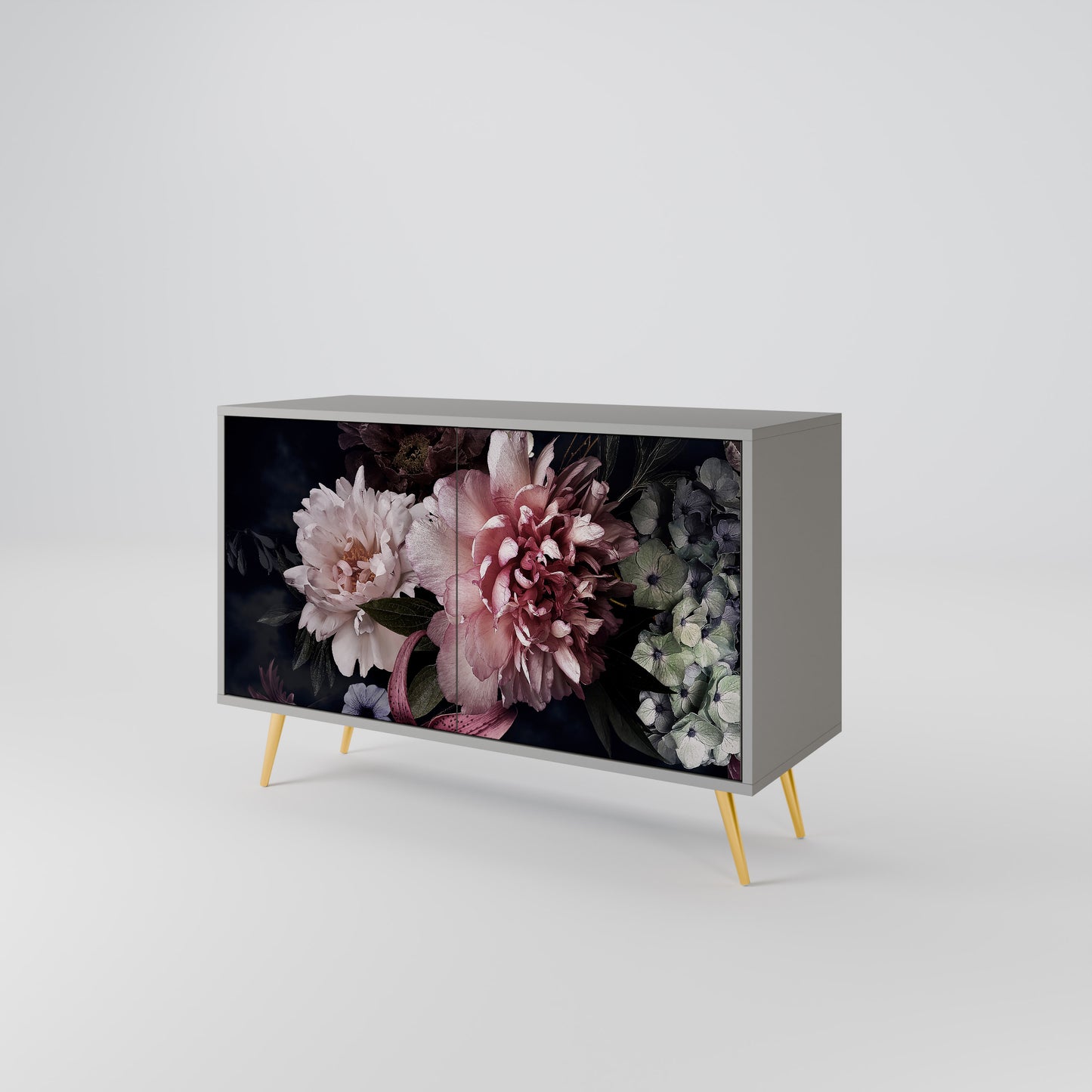 PURE BLOSSOM 2-Door Sideboard in Grey Finish