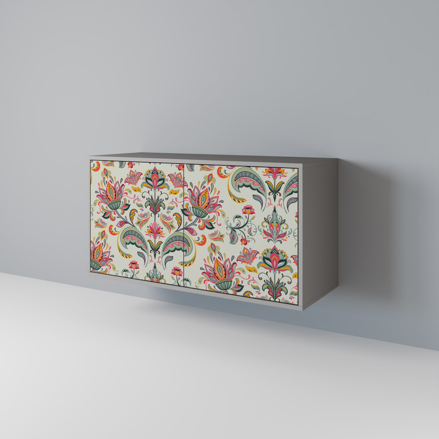 ORGANIC FOLKLORE 2-Door Sideboard in Grey Finish