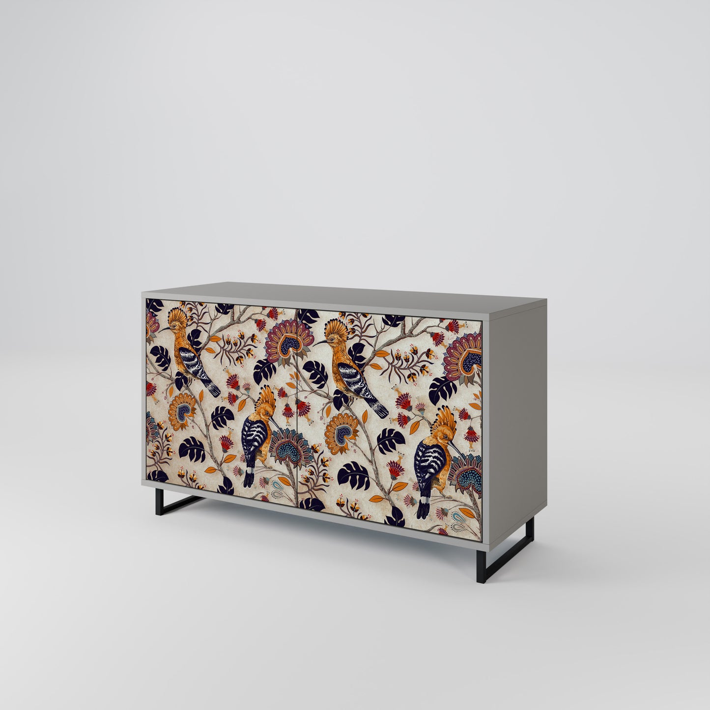 EMINENT HOOPOE 2-Door Sideboard in Grey Finish