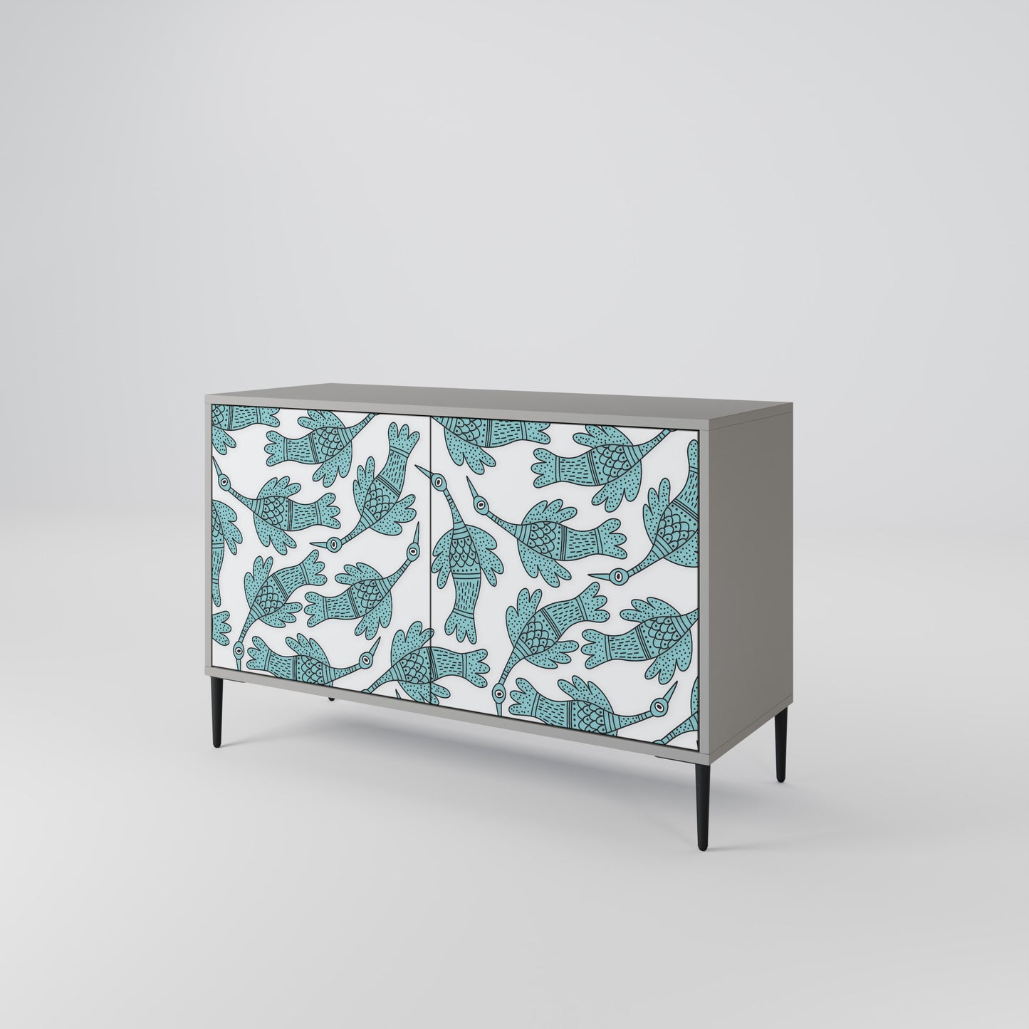 WATERSPOUT SONGIBIRD 2-Door Sideboard in Grey Finish