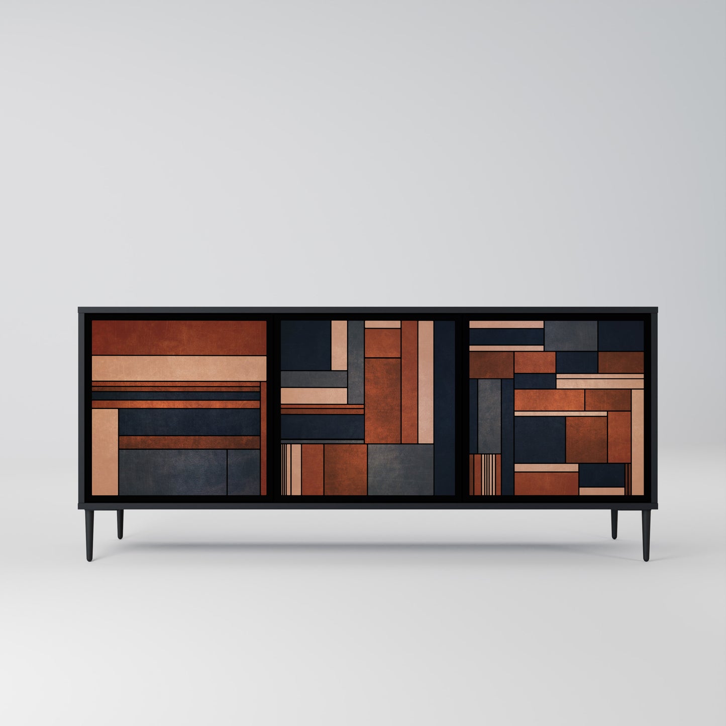 INTREPID FORMATION 3-Door Sideboard in Black Finish