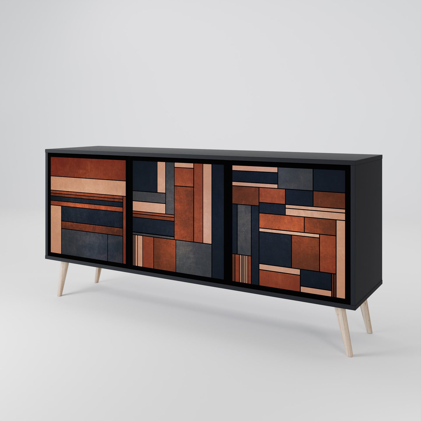 INTREPID FORMATION 3-Door Sideboard in Black Finish