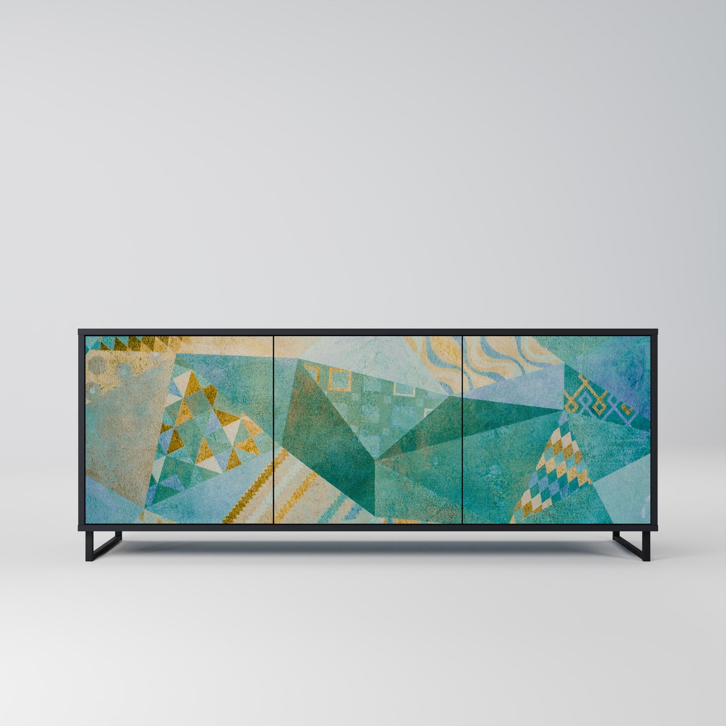 SPECTRUM SPLENDOR 3-dörrars skänk i svart finish