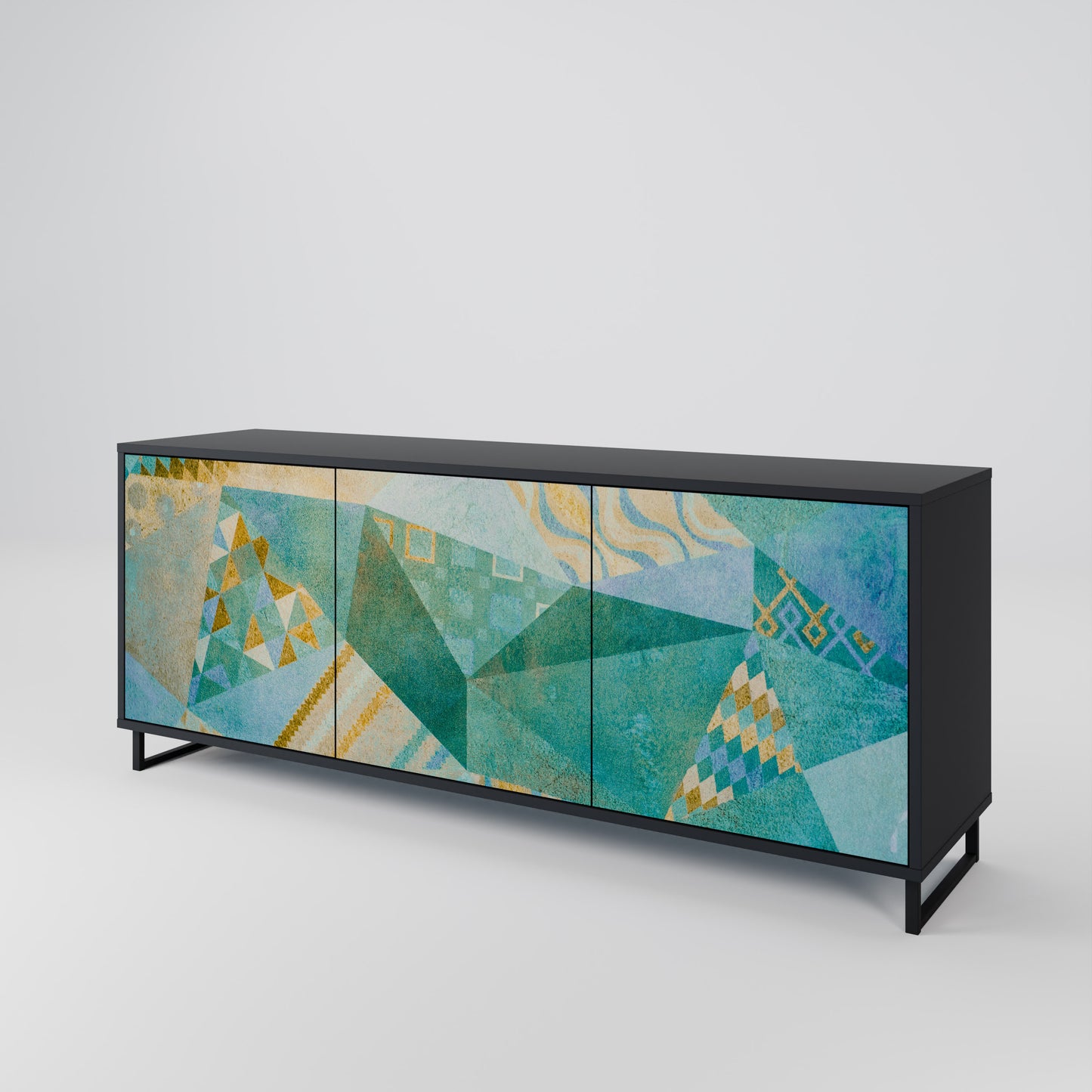 SPECTRUM SPLENDOR 3-dörrars skänk i svart finish