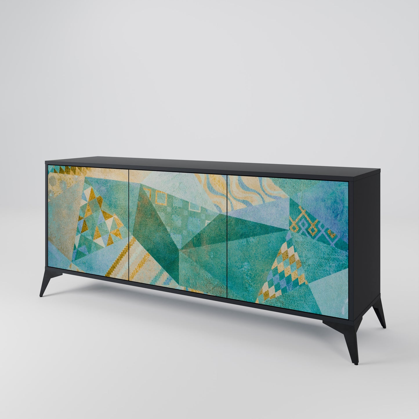 SPECTRUM SPLENDOR 3-dörrars skänk i svart finish
