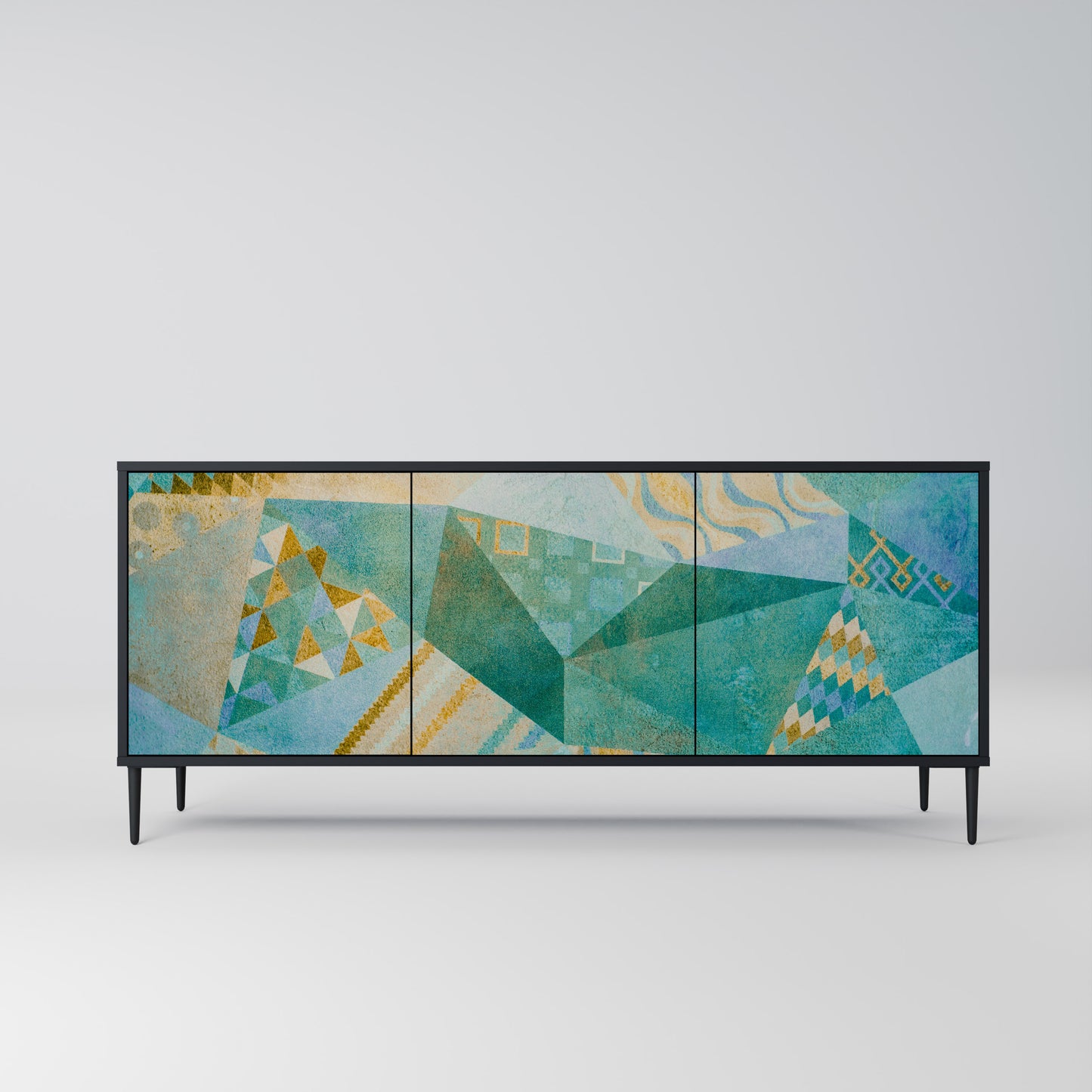 SPECTRUM SPLENDOR 3-dörrars skänk i svart finish