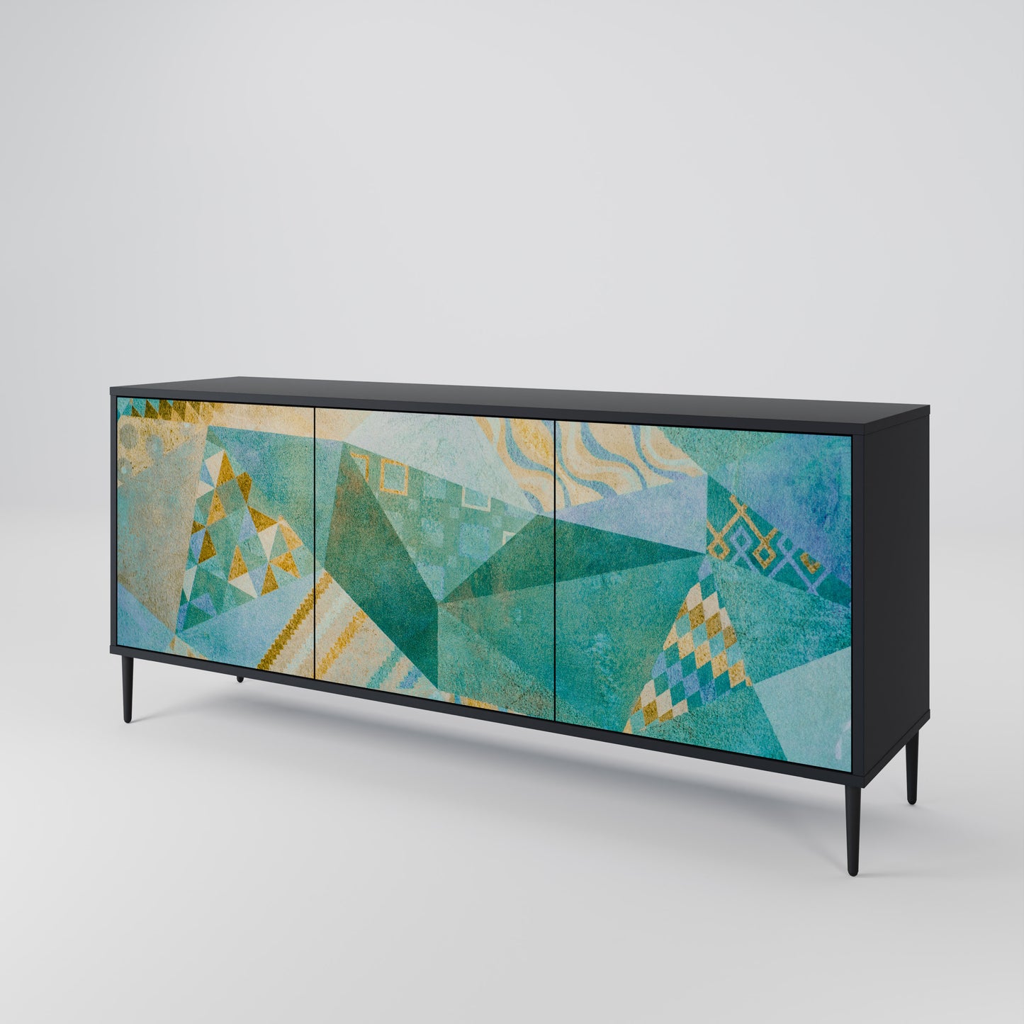 SPECTRUM SPLENDOR 3-dörrars skänk i svart finish