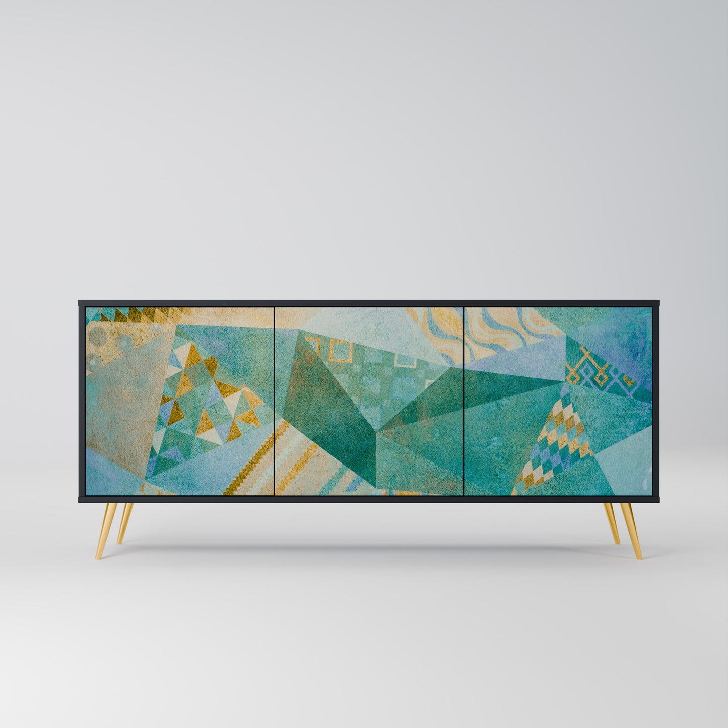 SPECTRUM SPLENDOR 3-dörrars skänk i svart finish