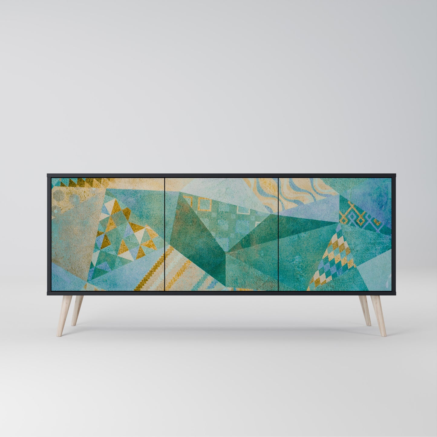 SPECTRUM SPLENDOR 3-dörrars skänk i svart finish