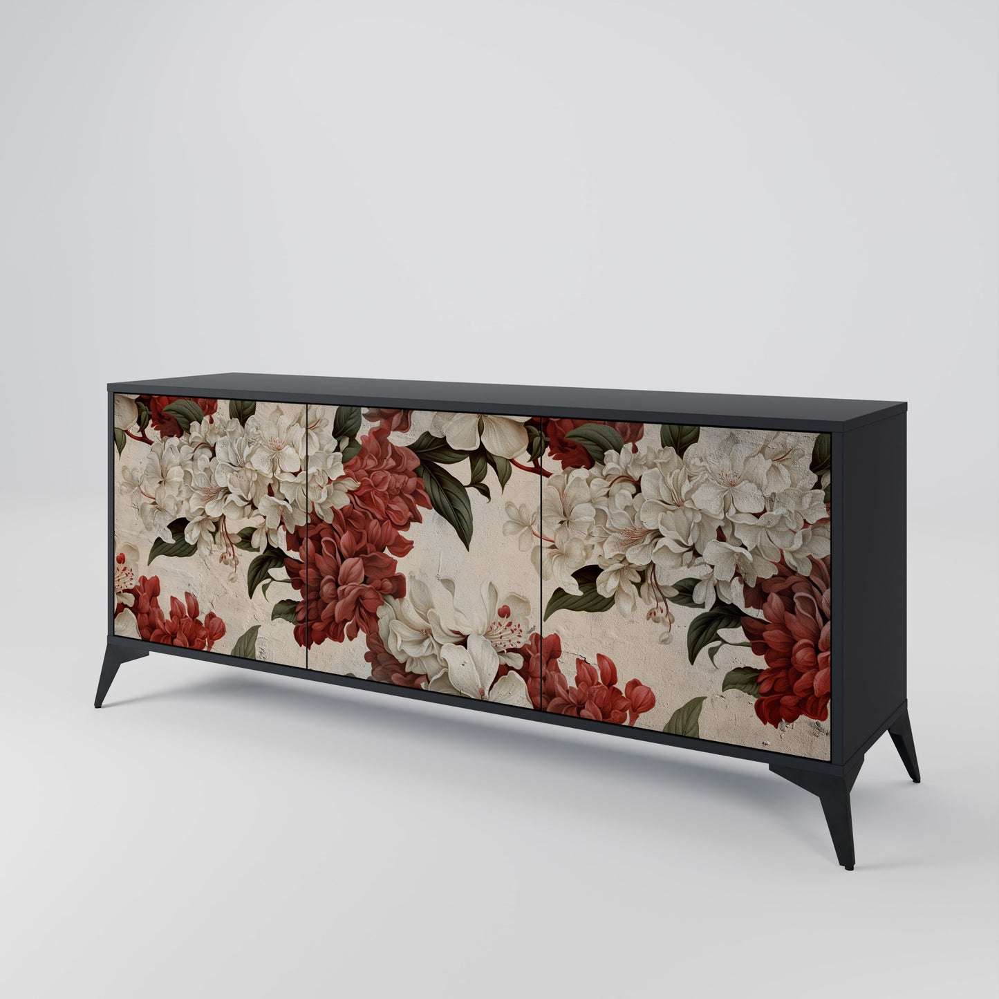 EPHEMERAL DAYS 3-Door Sideboard in Black Finish