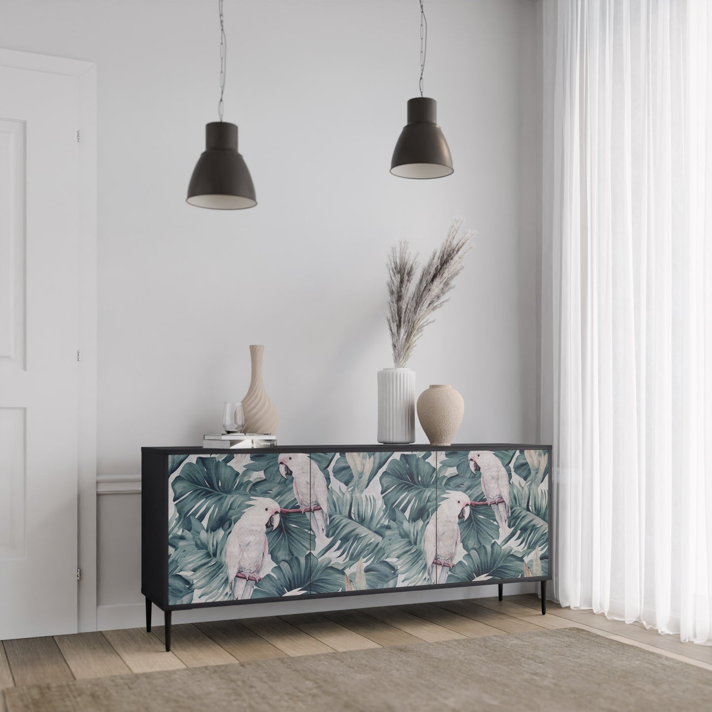 POPINJAY LOOK 3-dörrars skänk i svart finish