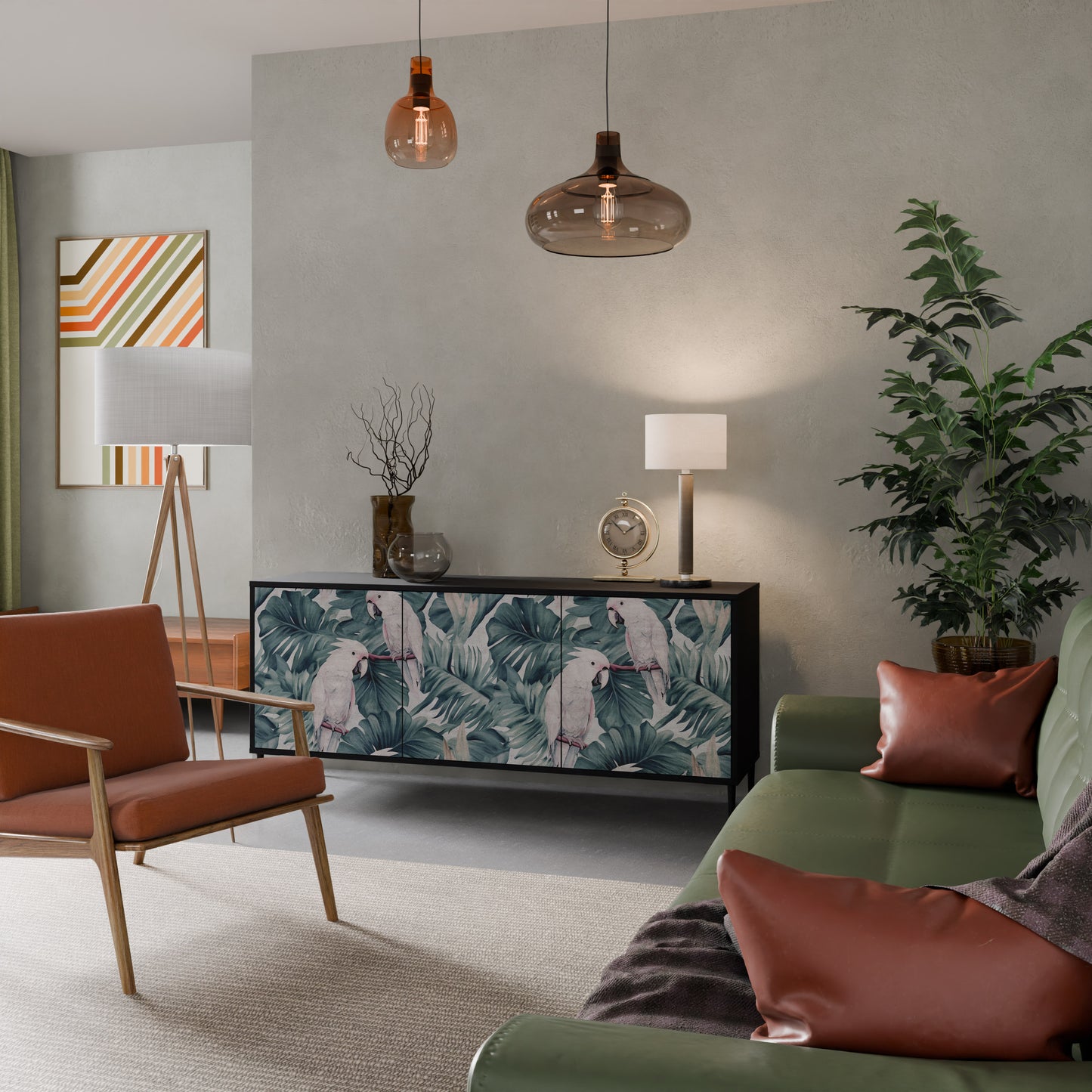 POPINJAY LOOK 3-dörrars skänk i svart finish