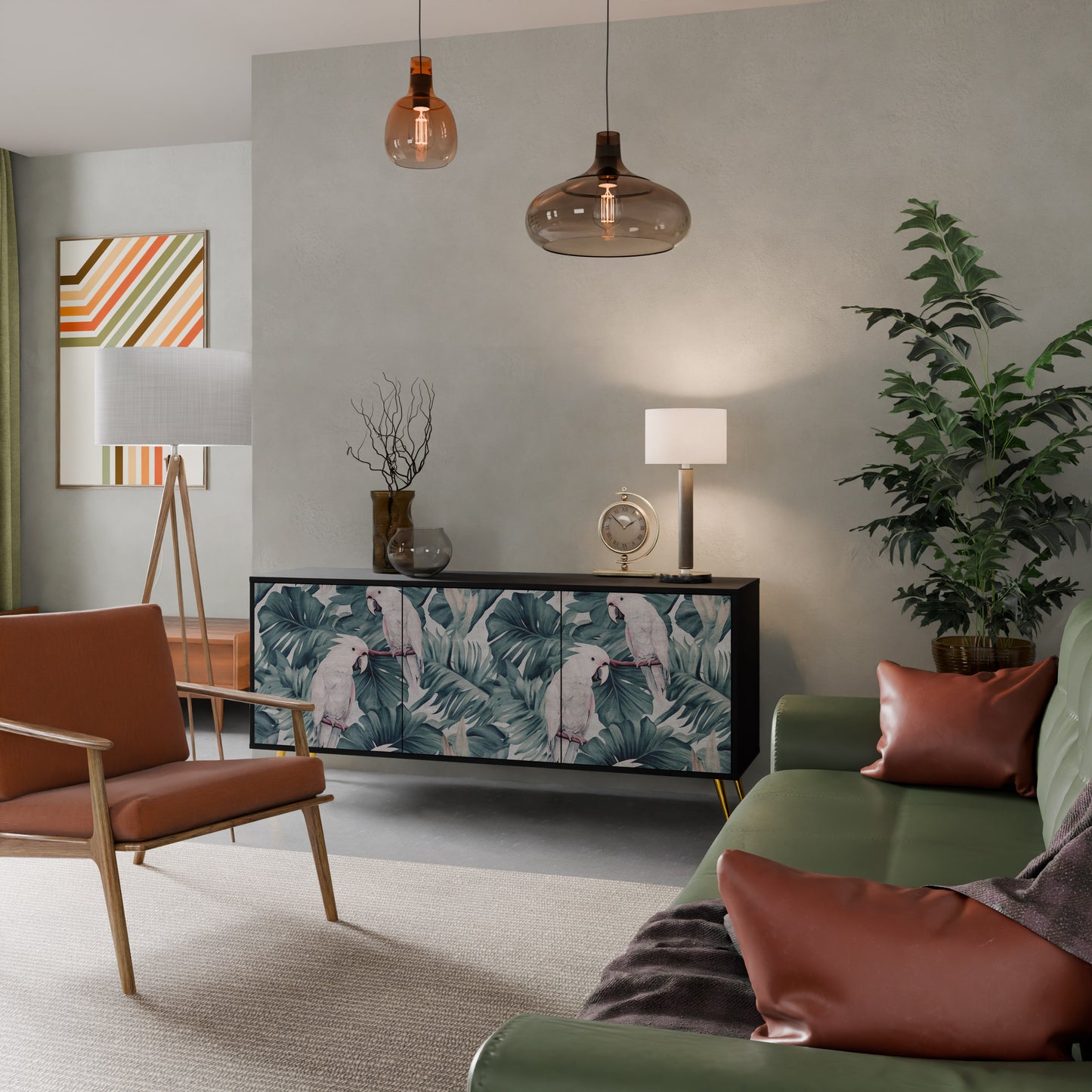 POPINJAY LOOK 3-dörrars skänk i svart finish