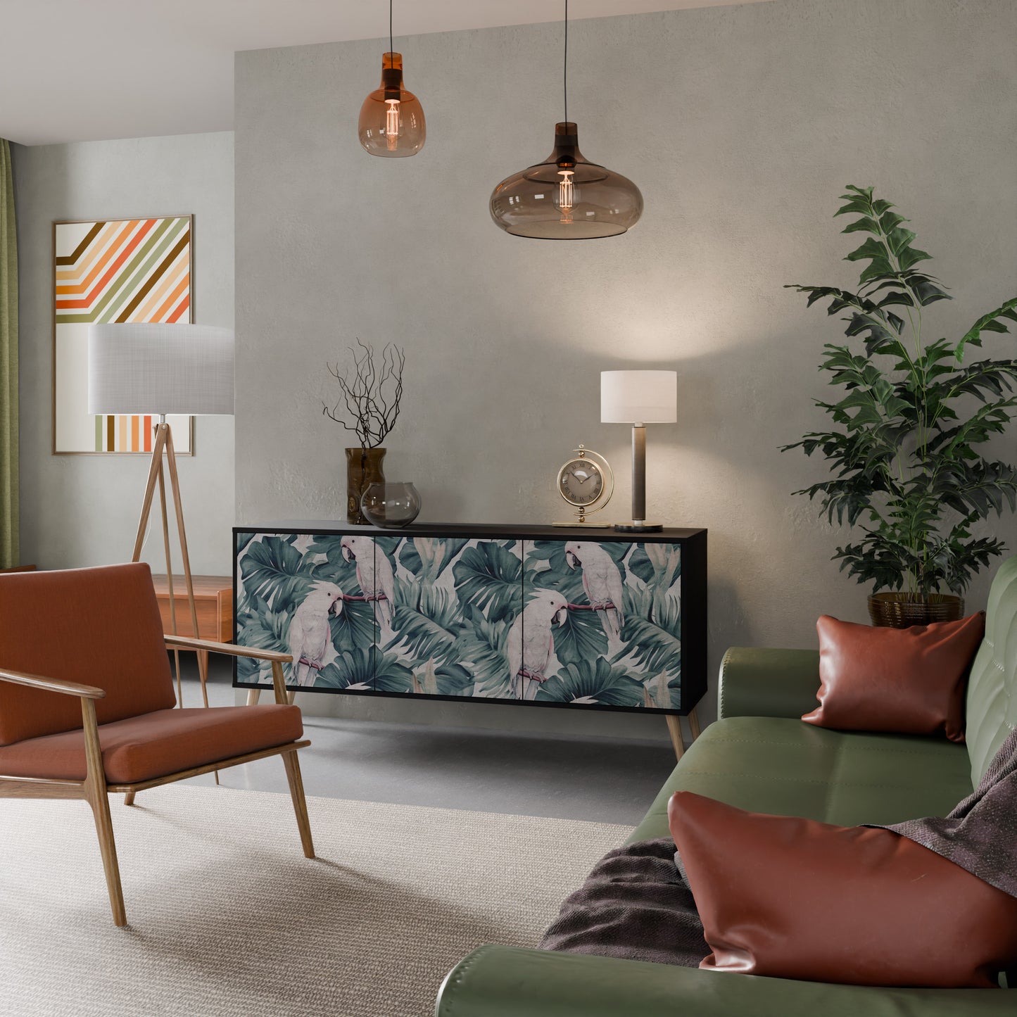 POPINJAY LOOK 3-dörrars skänk i svart finish