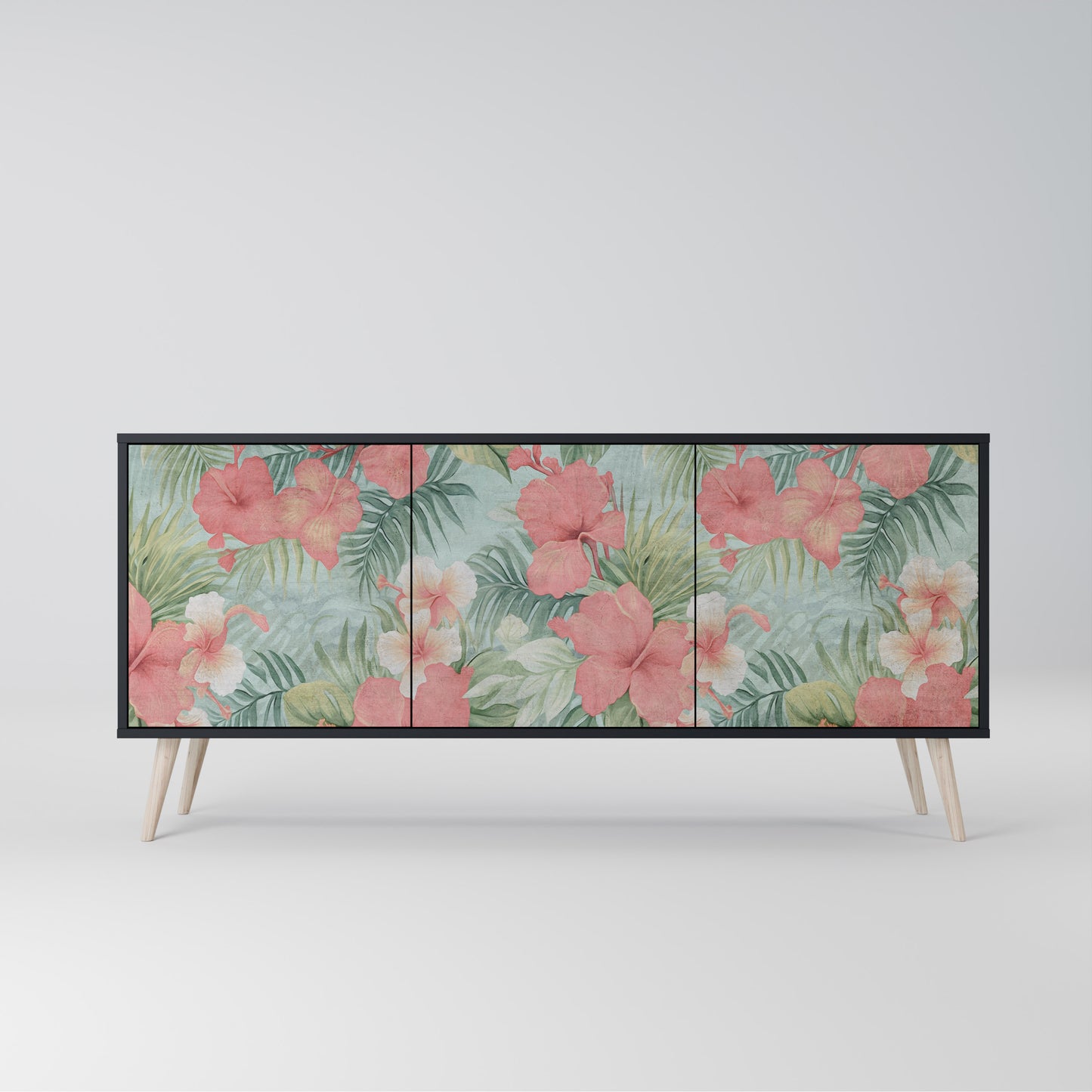 HAWAIIAN SPIRIT 3-Door Sideboard in Black Finish