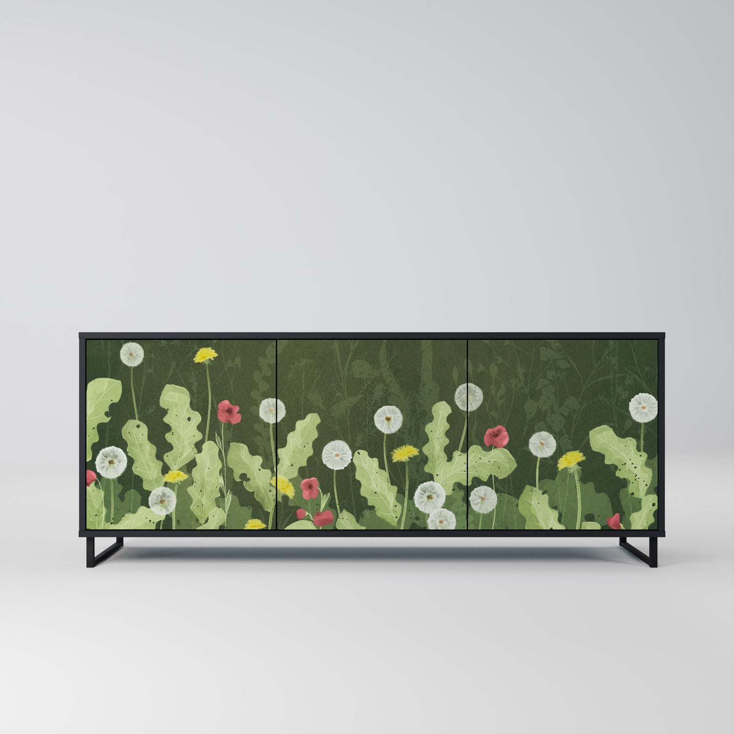 DANDELION AMUSE 3-dörrars skänk i svart finish