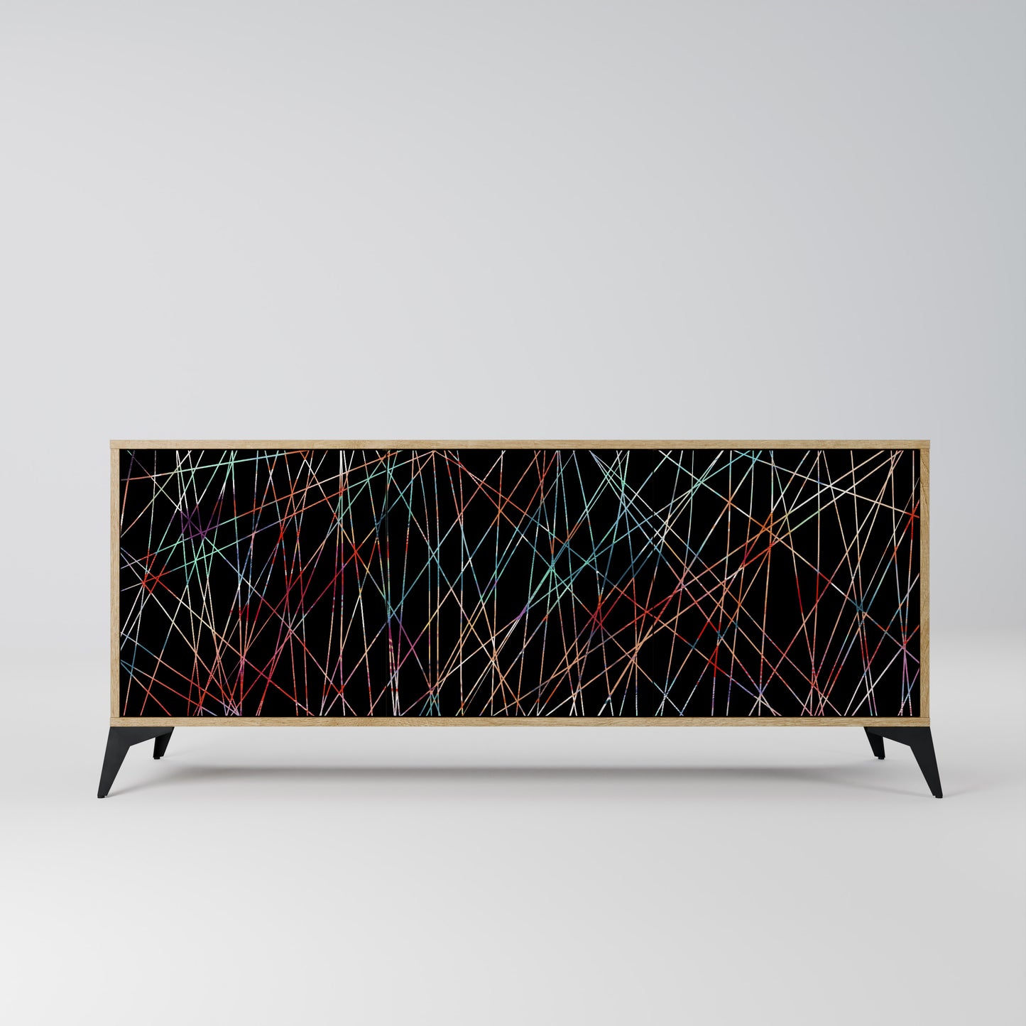 LUMINOUS SNARE 3-Door Sideboard in Oak Effect